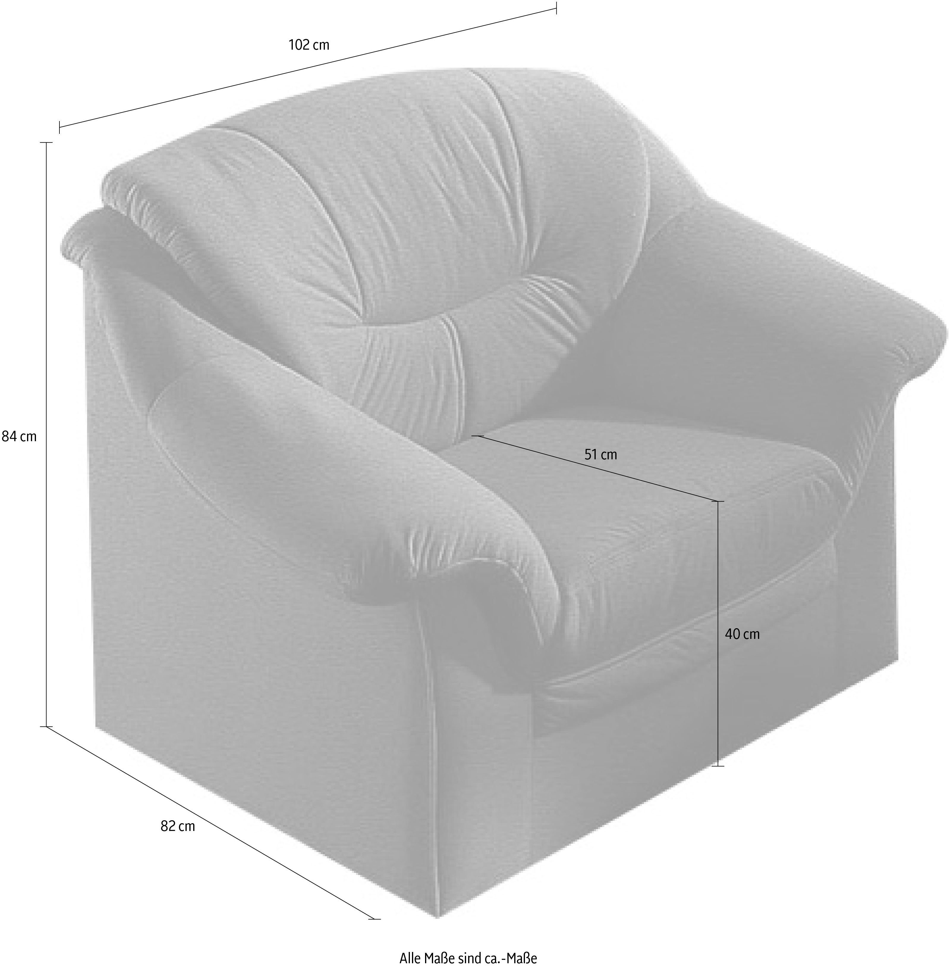 DOMO collection Fauteuil Montana Kunstleder-Bezug, zeitlos und elegant (set)