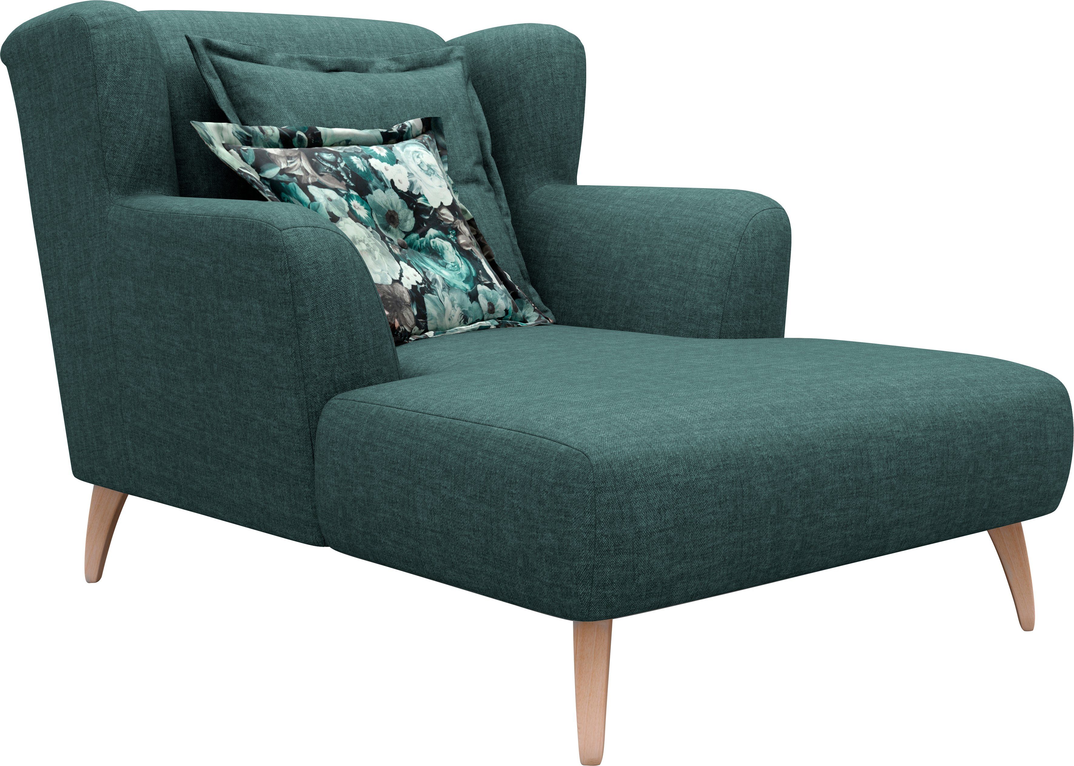 Home affaire Loveseat Baggio met houten voetjes