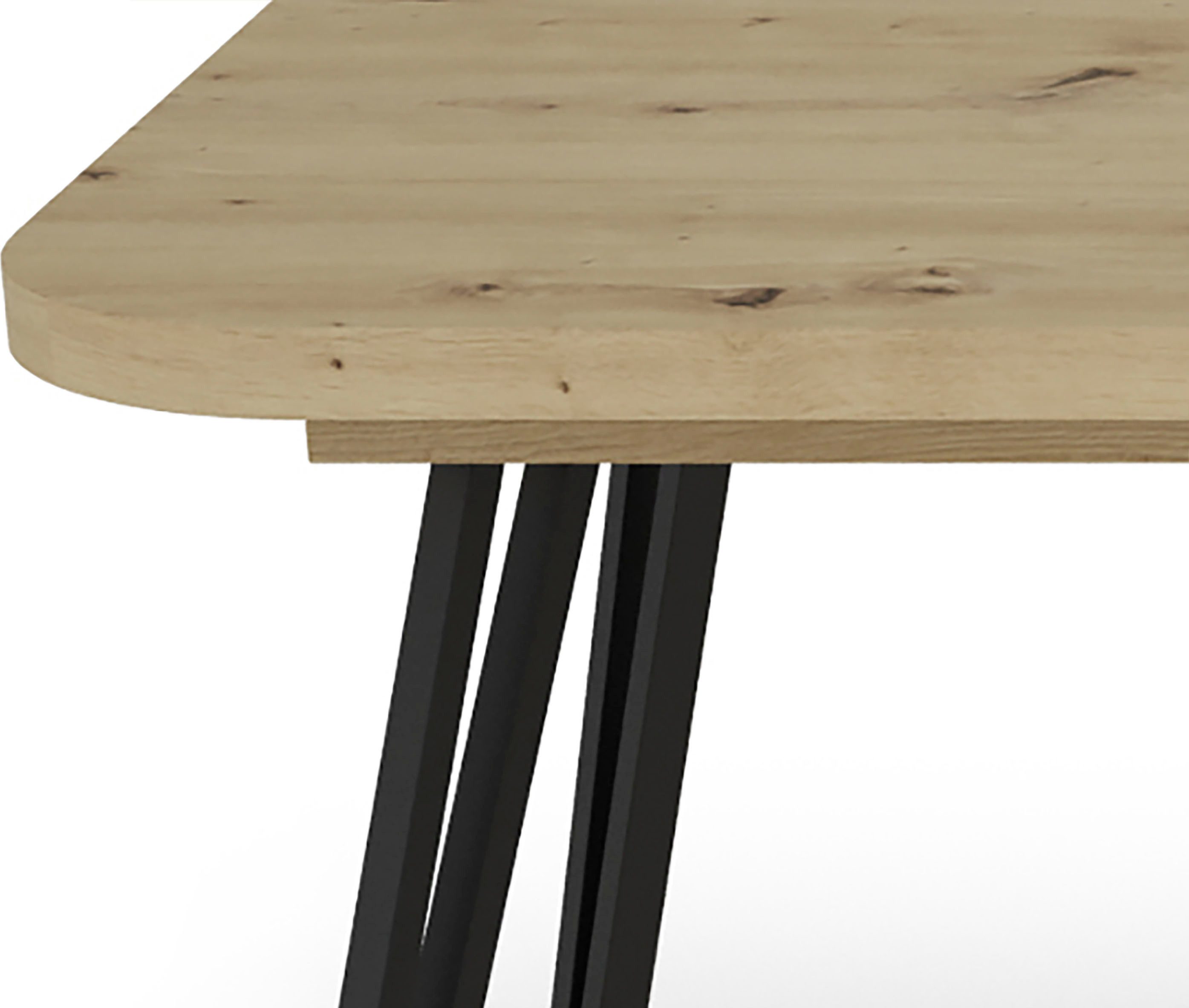 byLIVING Coulissetafel LIFE met synchronisatie-uitvoering, uitschuifbaar van 160 naar 240 cm, artisan eik (1 stuk)