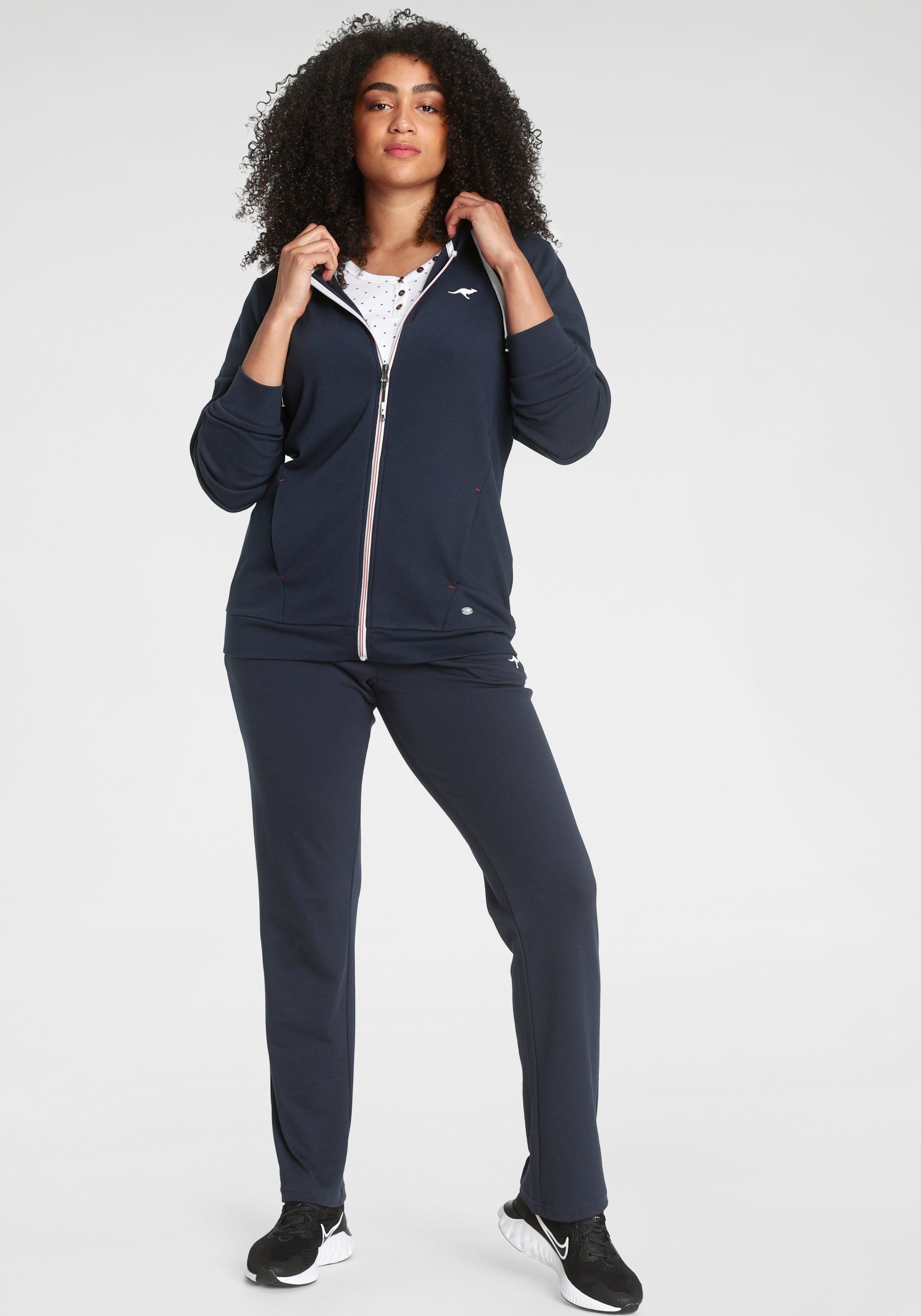 KangaROOS Joggingpak Grote maten (set, 2-delig) dames fitness maat 56 blauw
