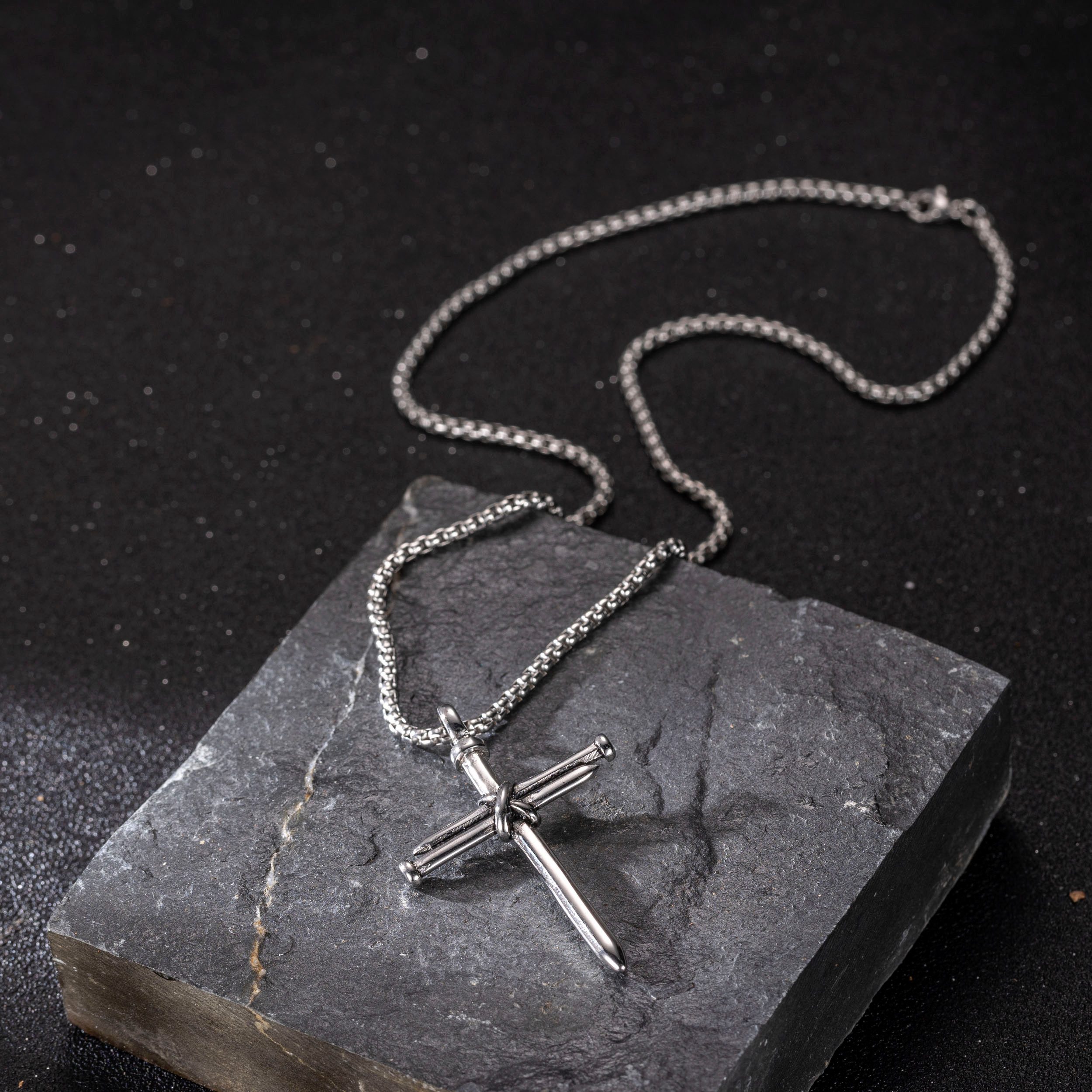 Firetti Ketting met hanger Sieraden cadeau roestvrijstalen halssieraden halsketting venezianerkette kruis