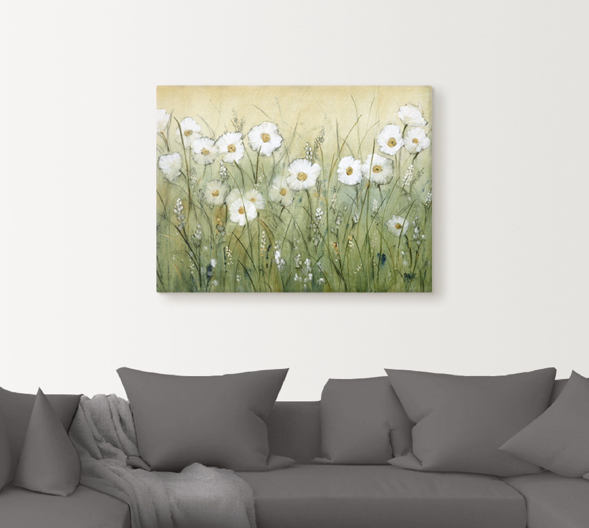 Artland Artprint Voorjaar met madeliefjes II als artprint van aluminium, artprint voor buiten, artprint op linnen, poster, muursticker