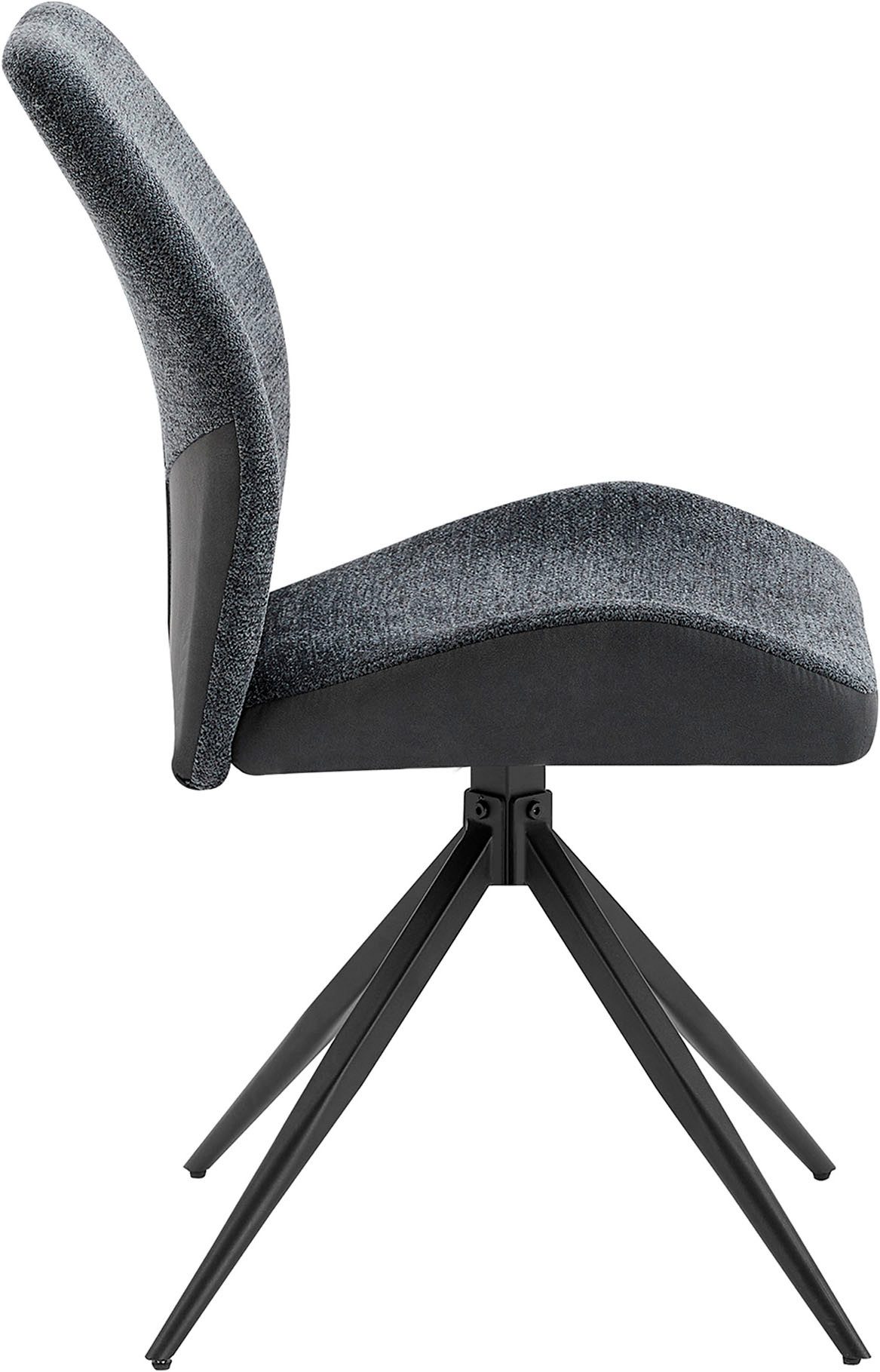 byLIVING Eetkamerstoel Snap 2-delige set met 360 graden draaifunctie, vintage microvezel en boucle stof (set, 2 stuks)