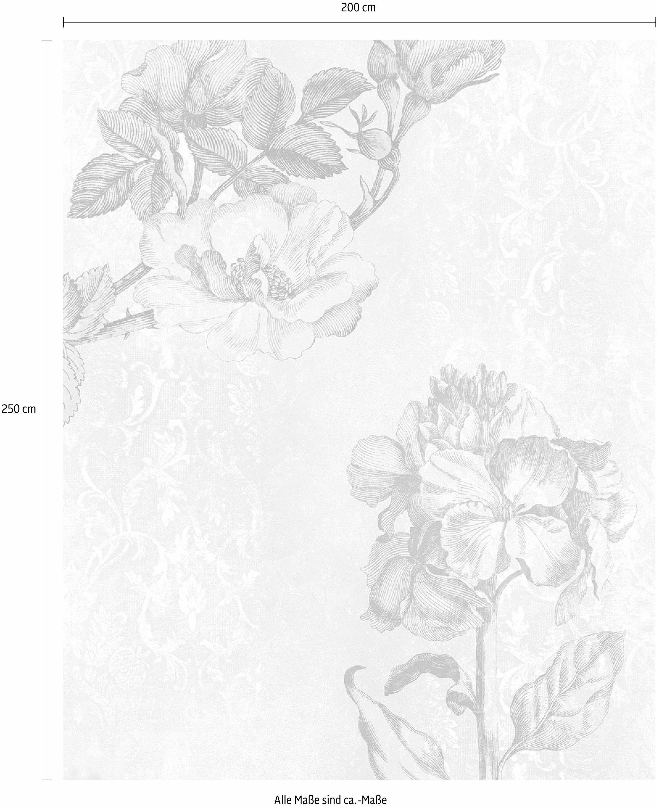 Komar Vliesbehang Digitale print vlies - Baroque Grey - Afmeting 200 x 250 cm (1 stuk)