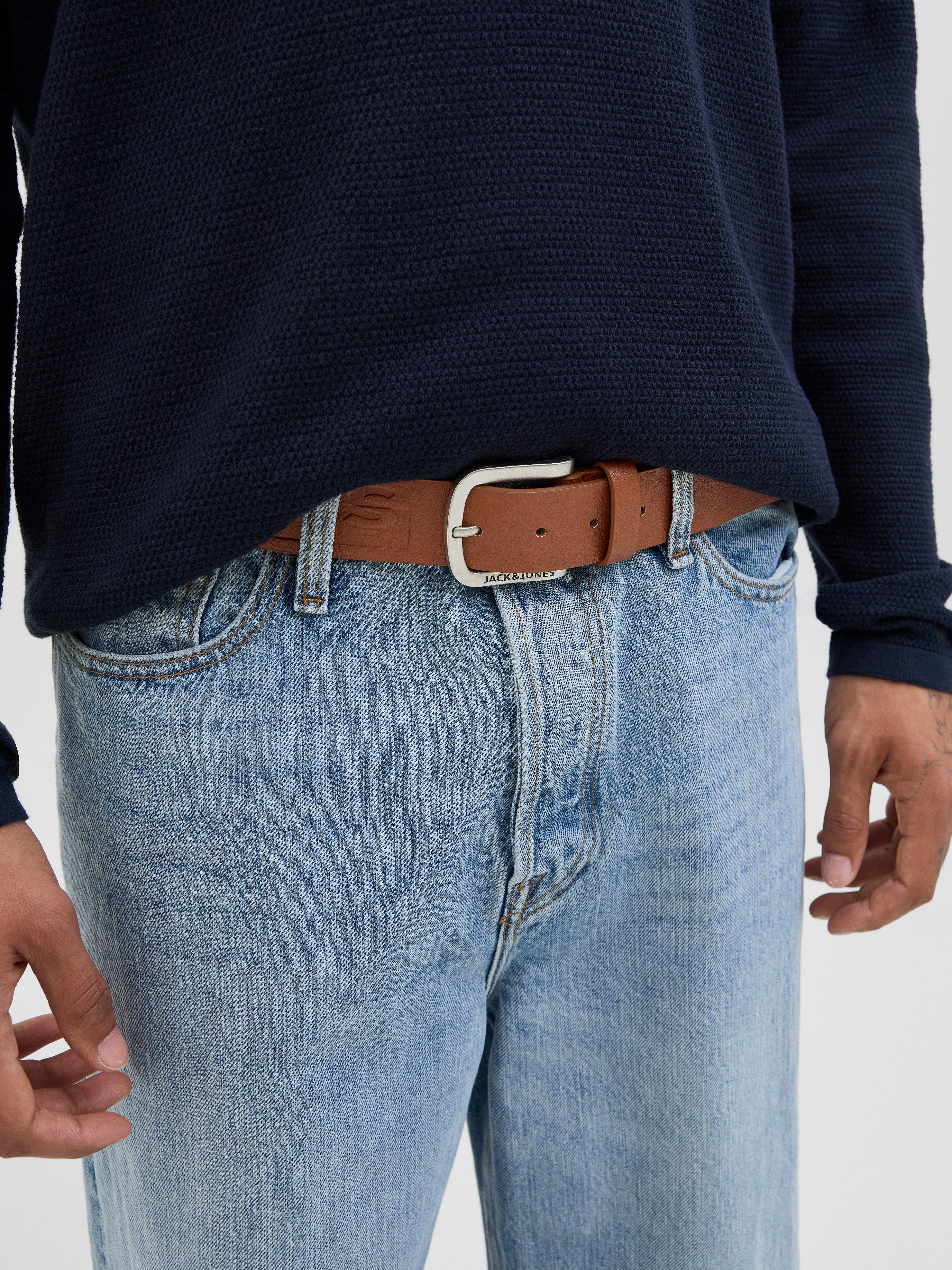 Jack & Jones Leren riem JACHARRY BELT NOOS
