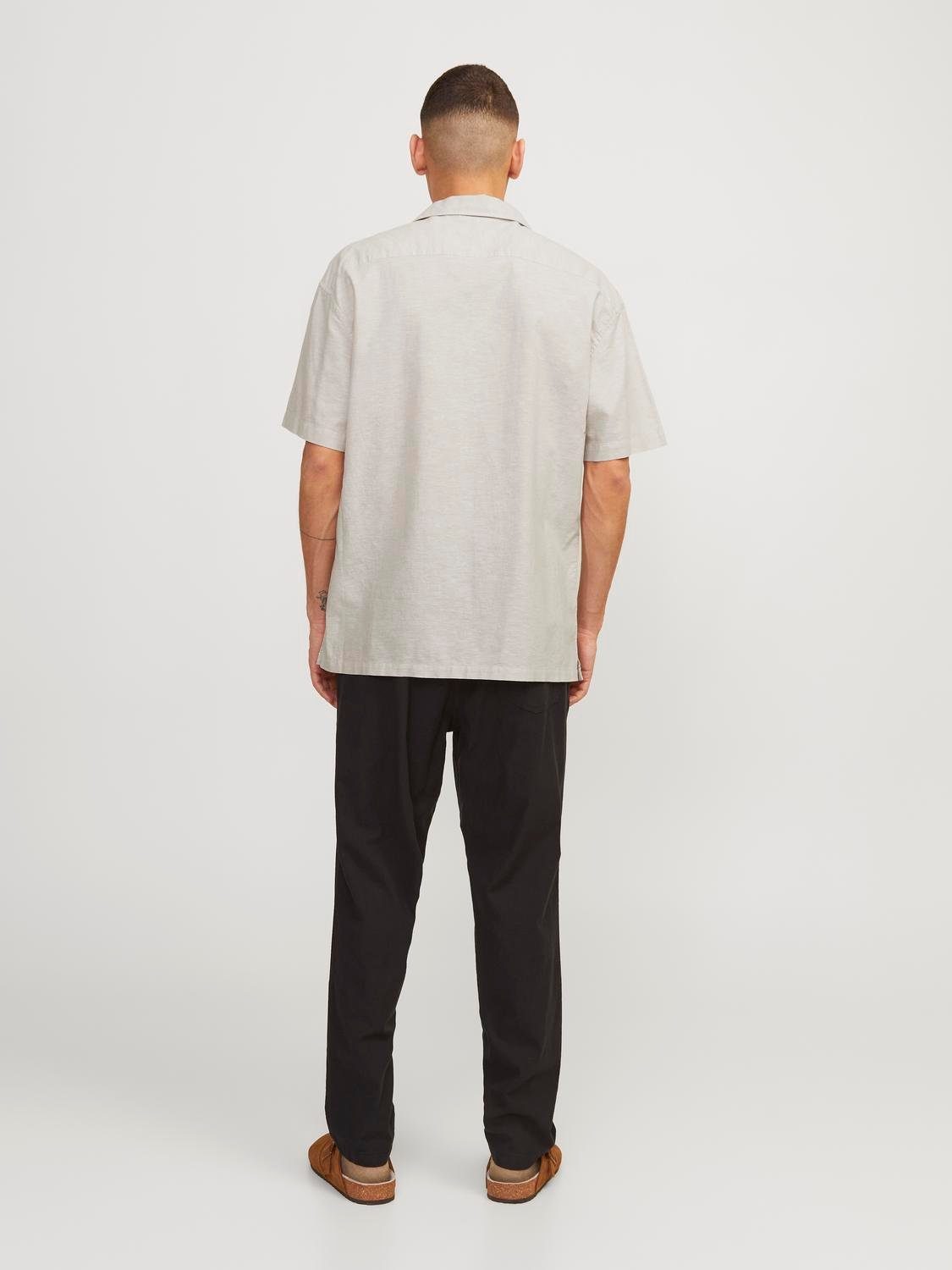 Jack & Jones Overhemd met korte mouwen JJESUMMER RESORT LINEN BLEND SHIRT SS SN