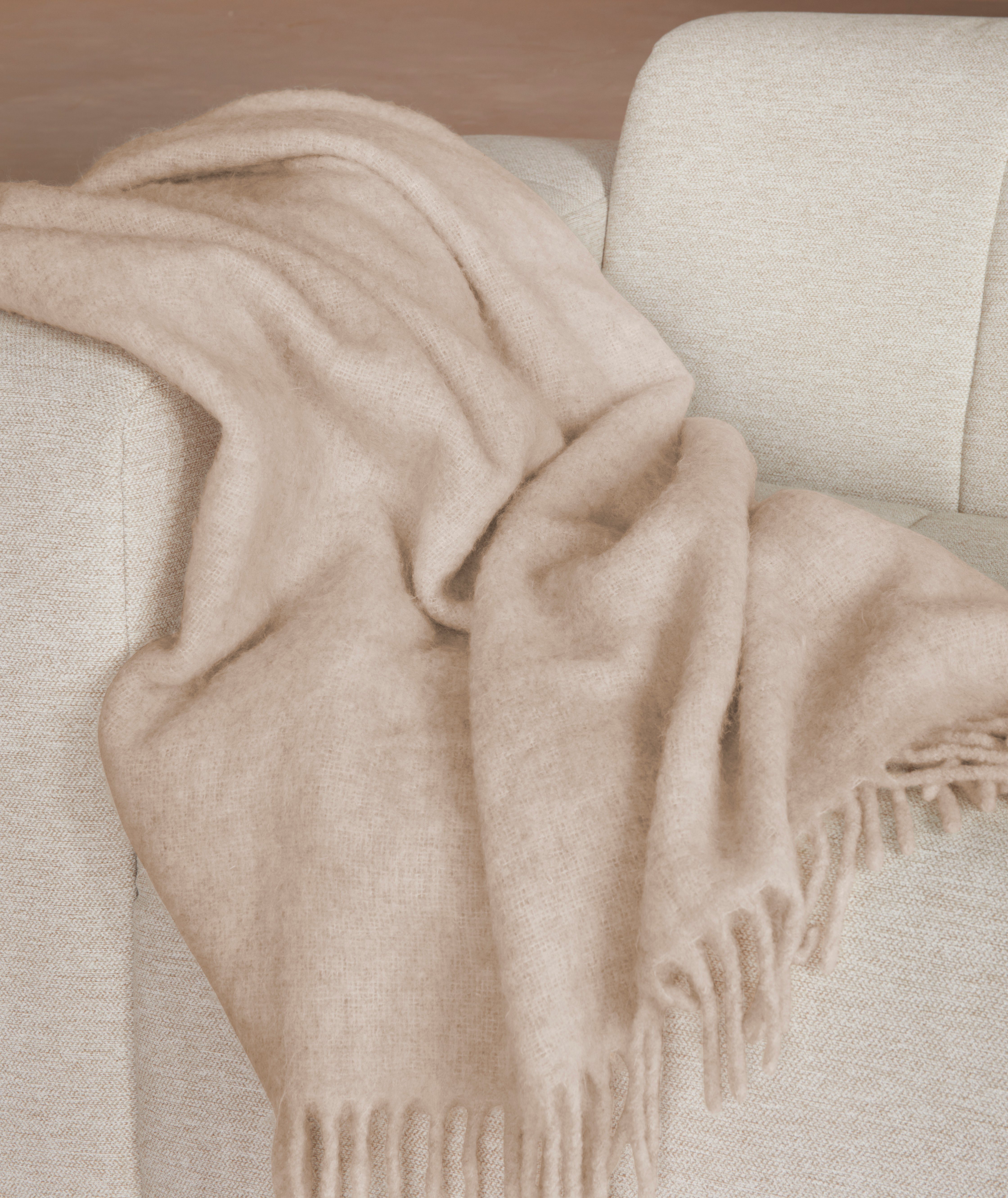 LeGer Home by Lena Gercke Plaid Sinja met franje, knuffeldeken