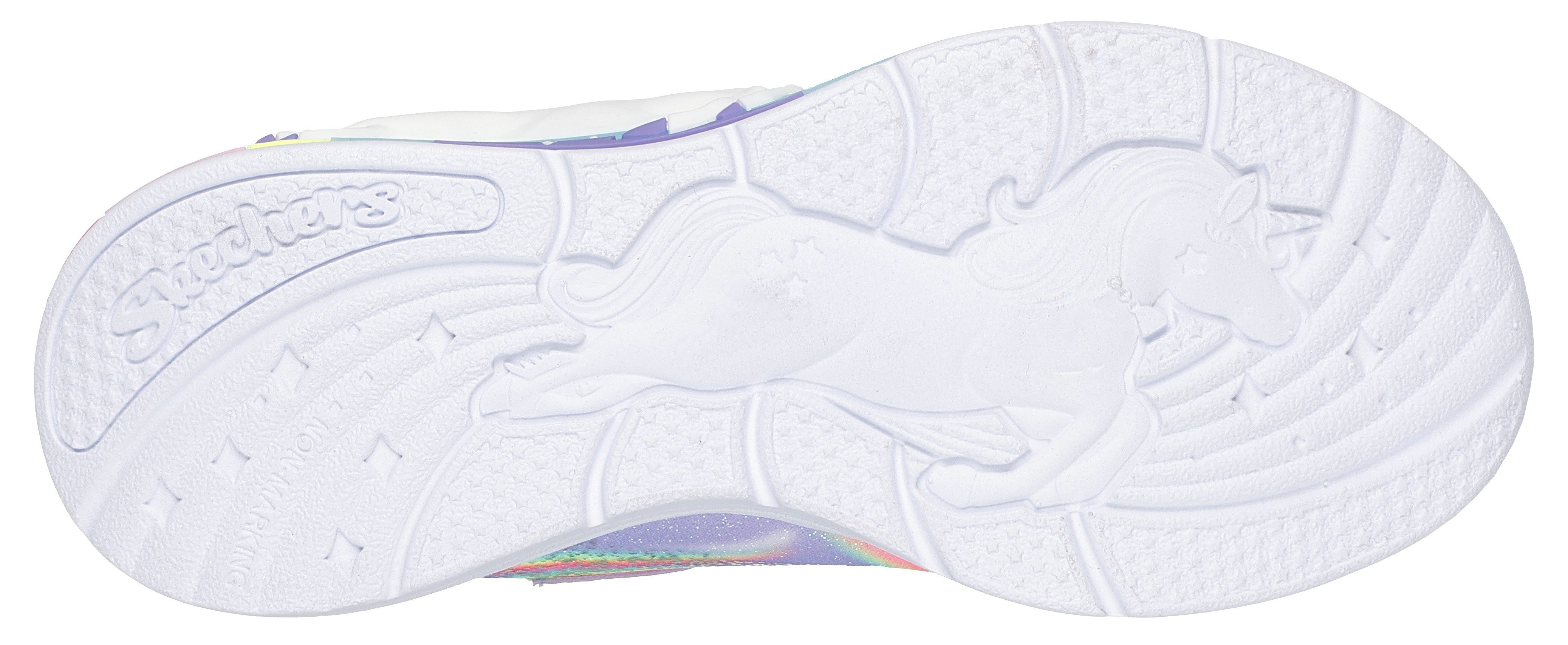 Skechers Sneakers UNICORN CHASER Knipper schoen met eenhoorn, maatsjabloon om te downloaden