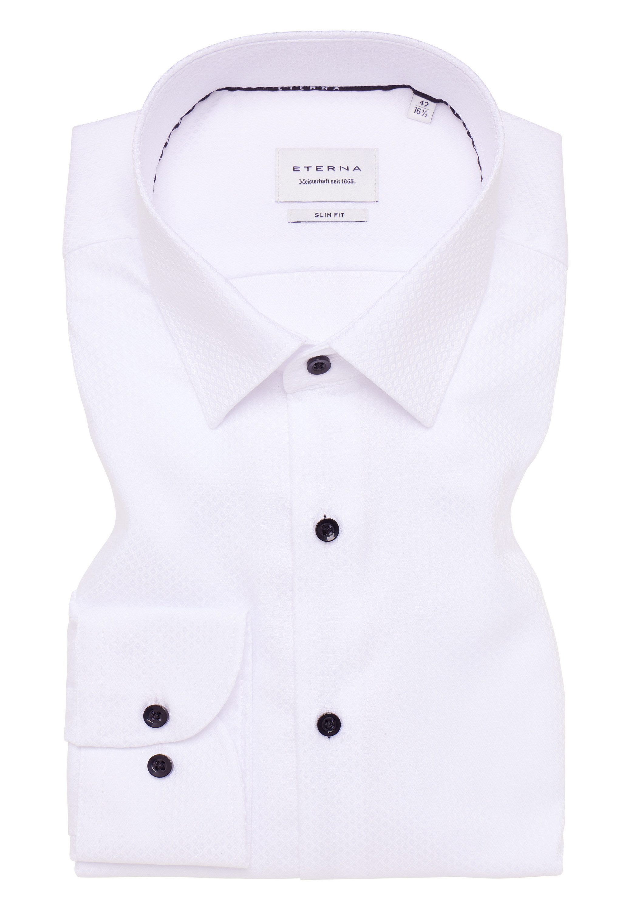 Eterna Overhemd met lange mouwen Slim fit NON IRON (strijkvrij)