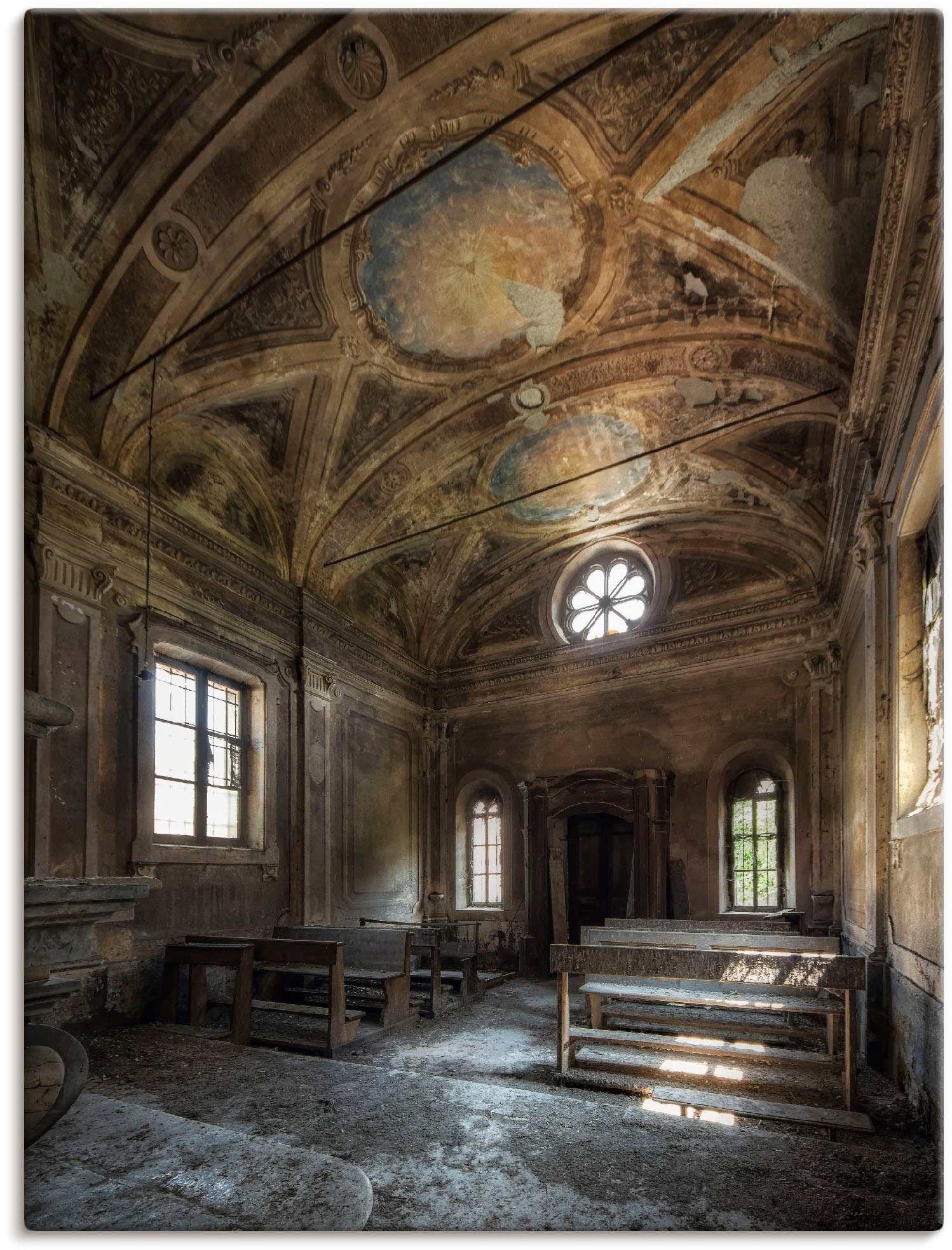 Artland Artprint Lost Place Alte Kirche Architektur in vele afmetingen & productsoorten - artprint van aluminium / artprint voor buiten, artprint op linnen, poster, muursticker / w