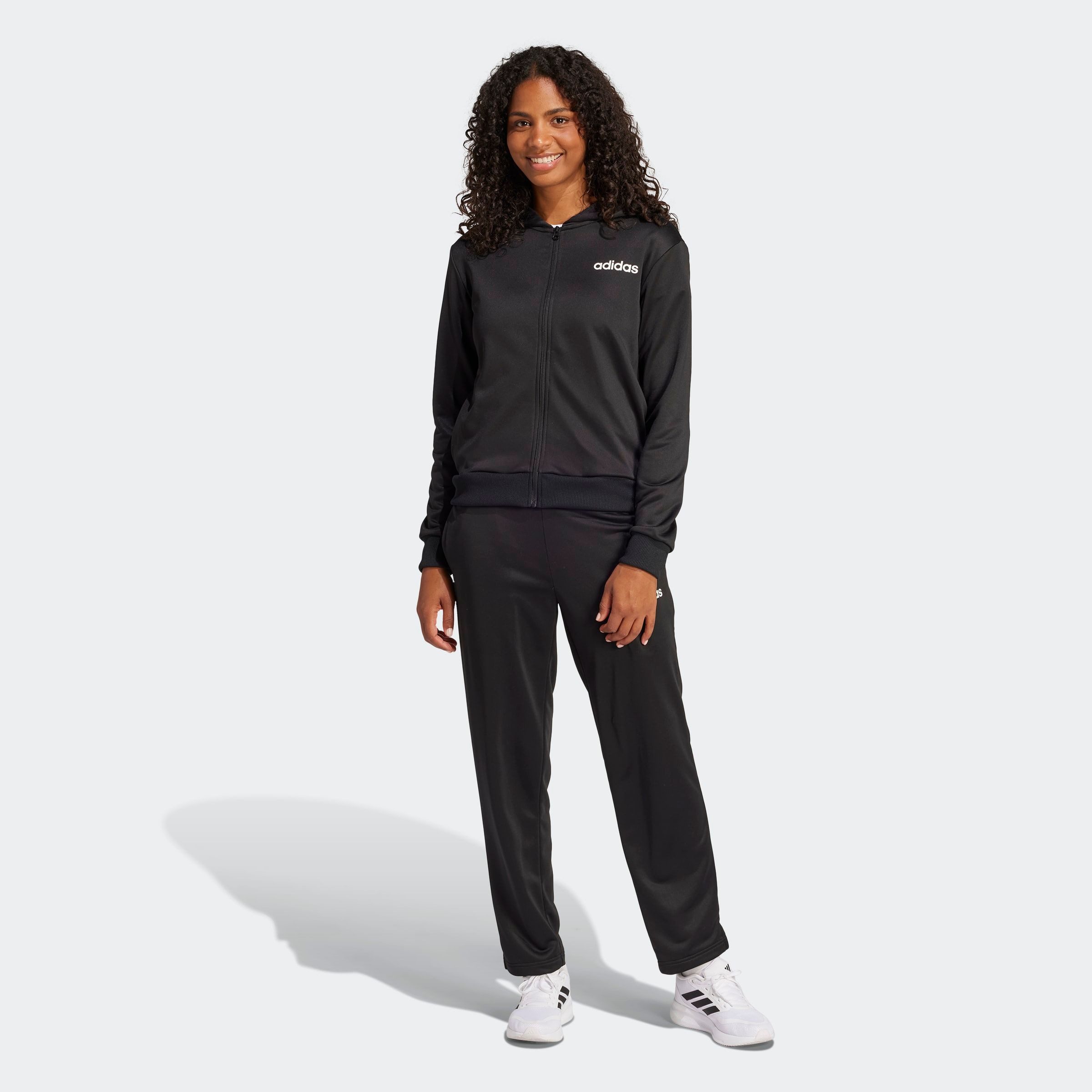 adidas Sportswear Trainingspak W LINEAR TS Trainingsjack met capuchon, trainingspak (2-delig)