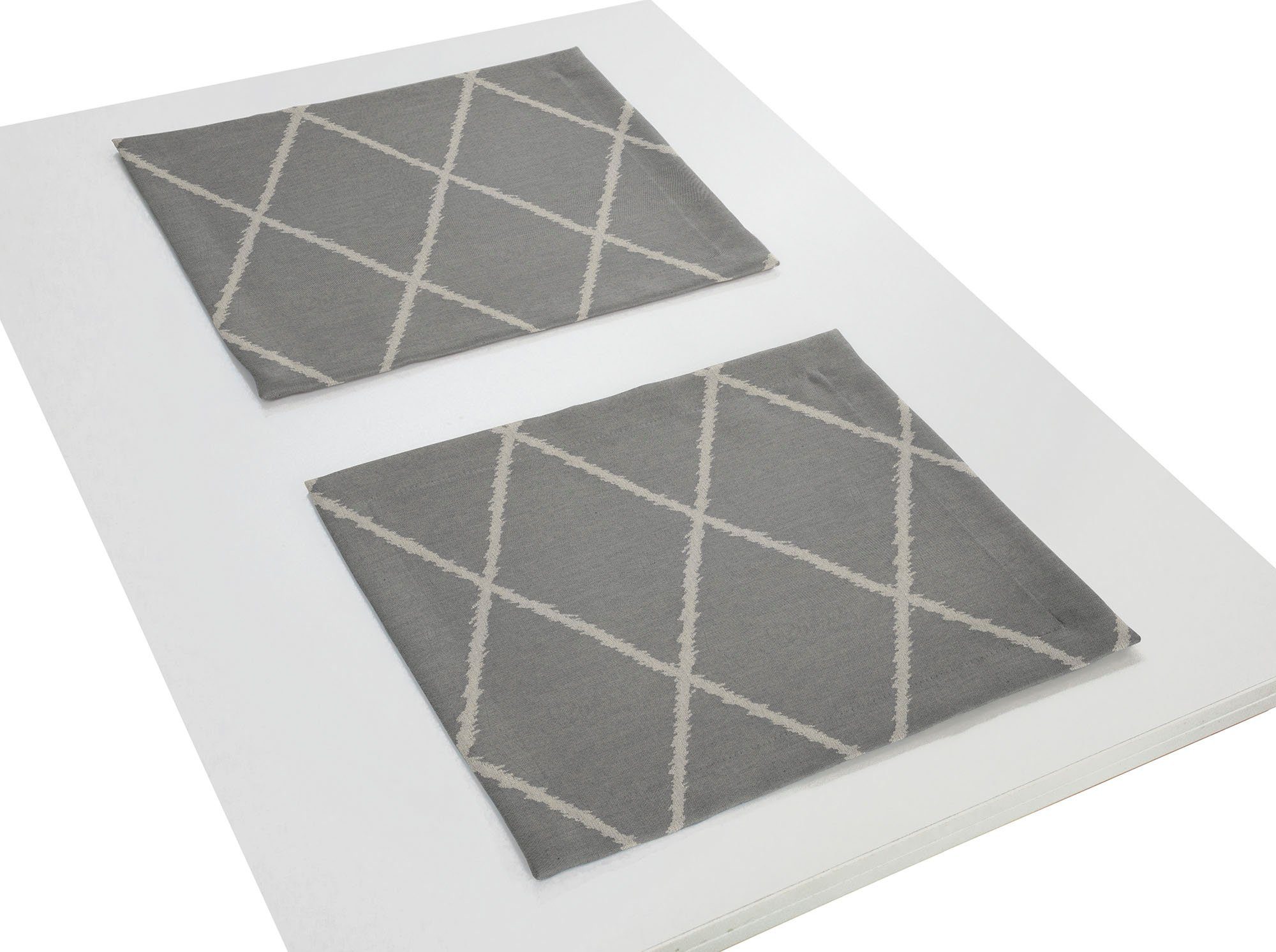Adam Set placemats Casket Valdelana Light GOTS organic, gecertificeerd door CERES 0242, Made in Germany (2 stuks)