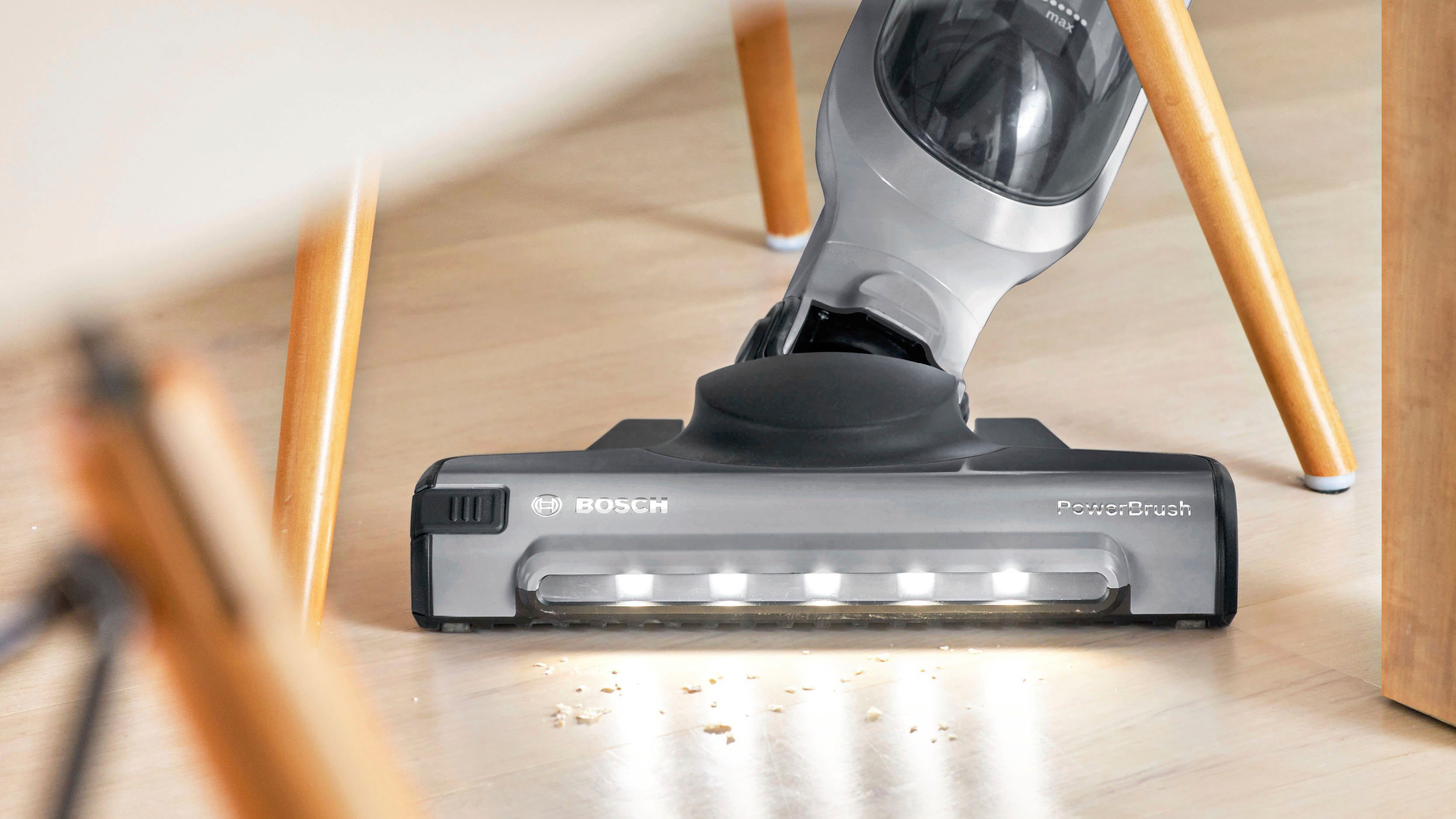 BOSCH Accu-kruimeldief en -stofzuiger Flexxo Gen 2 serie 4 BBH3K2801 28 v, elektrisch mondstuk met led, geïntegreerde accessoires, zilver