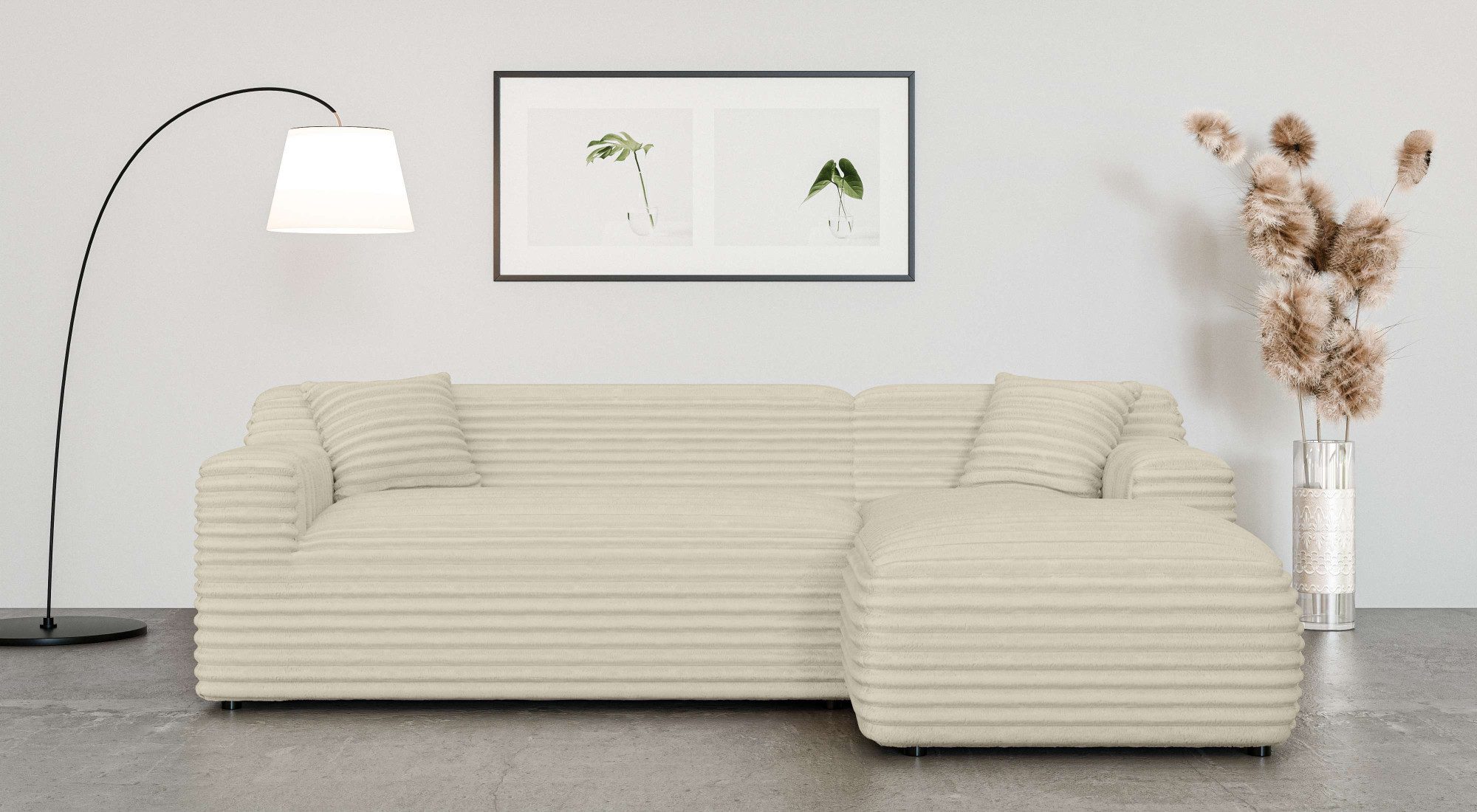 Home affaire Hoekbank LILLIANA designsofa, L-vorm met recamiere rechts/links bestelbaar