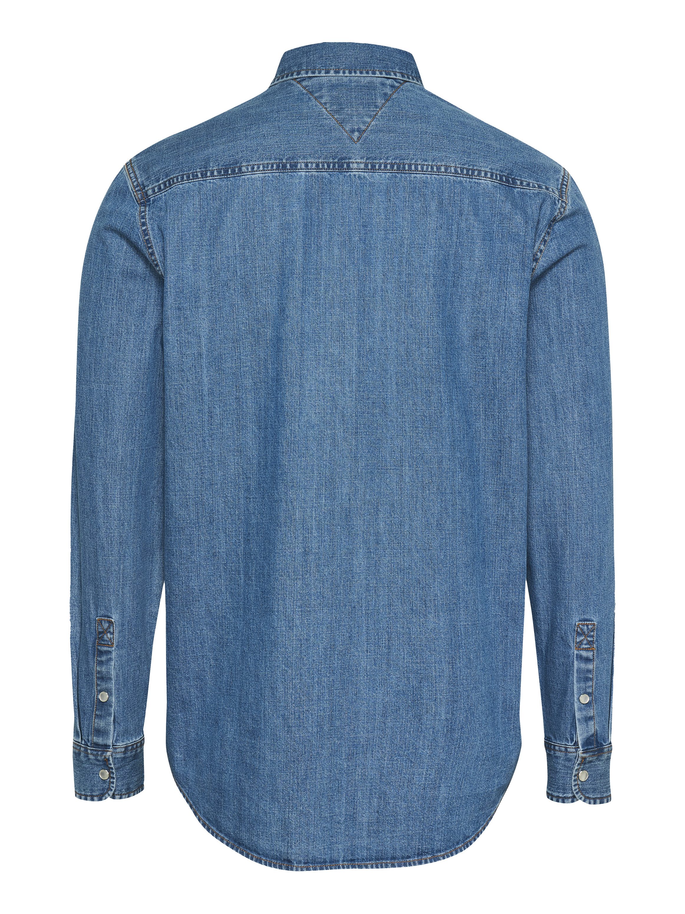 TOMMY Jeans overhemd RGLR FIT SHIRT MID BLUE