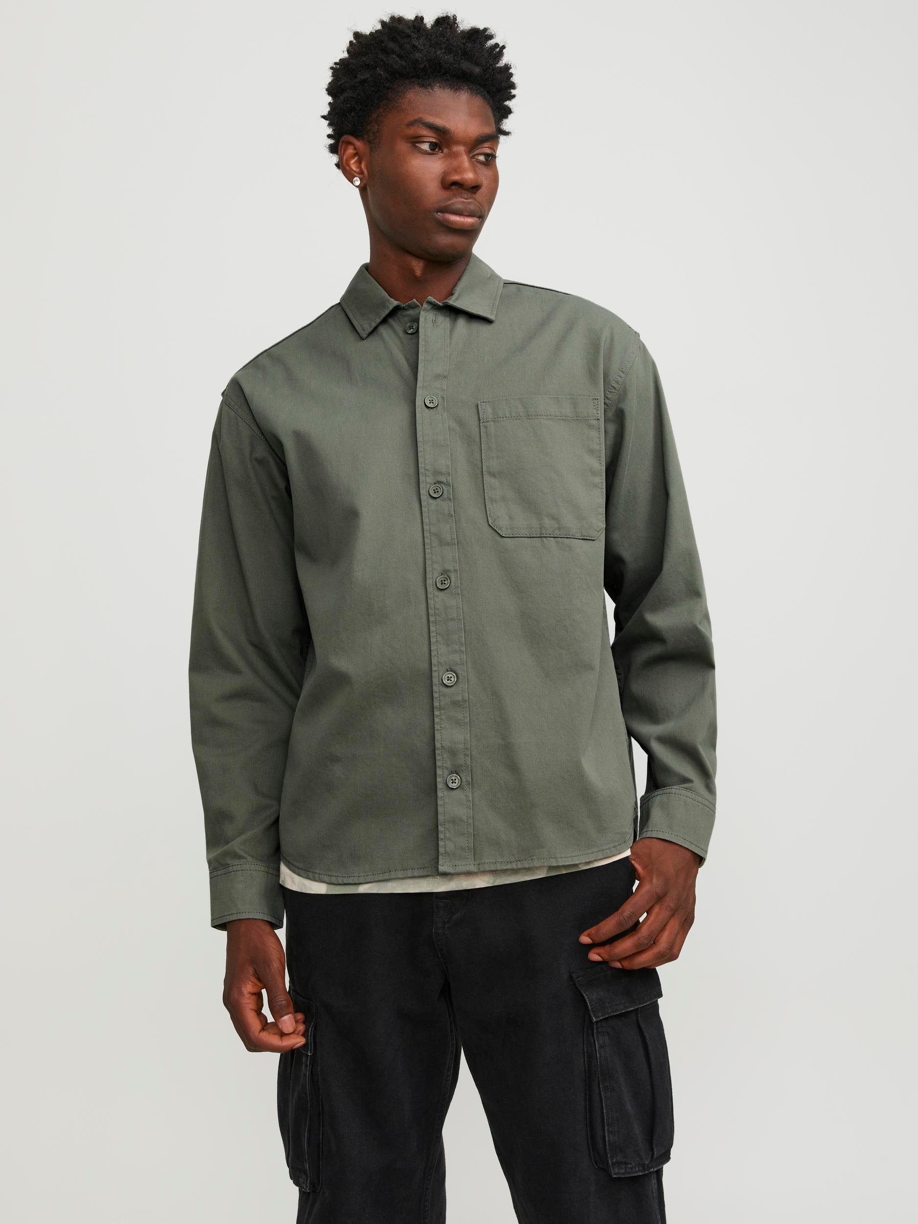 Jack & Jones Overhemd met lange mouwen JCOCOLLECTIVE ZAC OVERSHIRT LS SN heren overhemden maat M groen