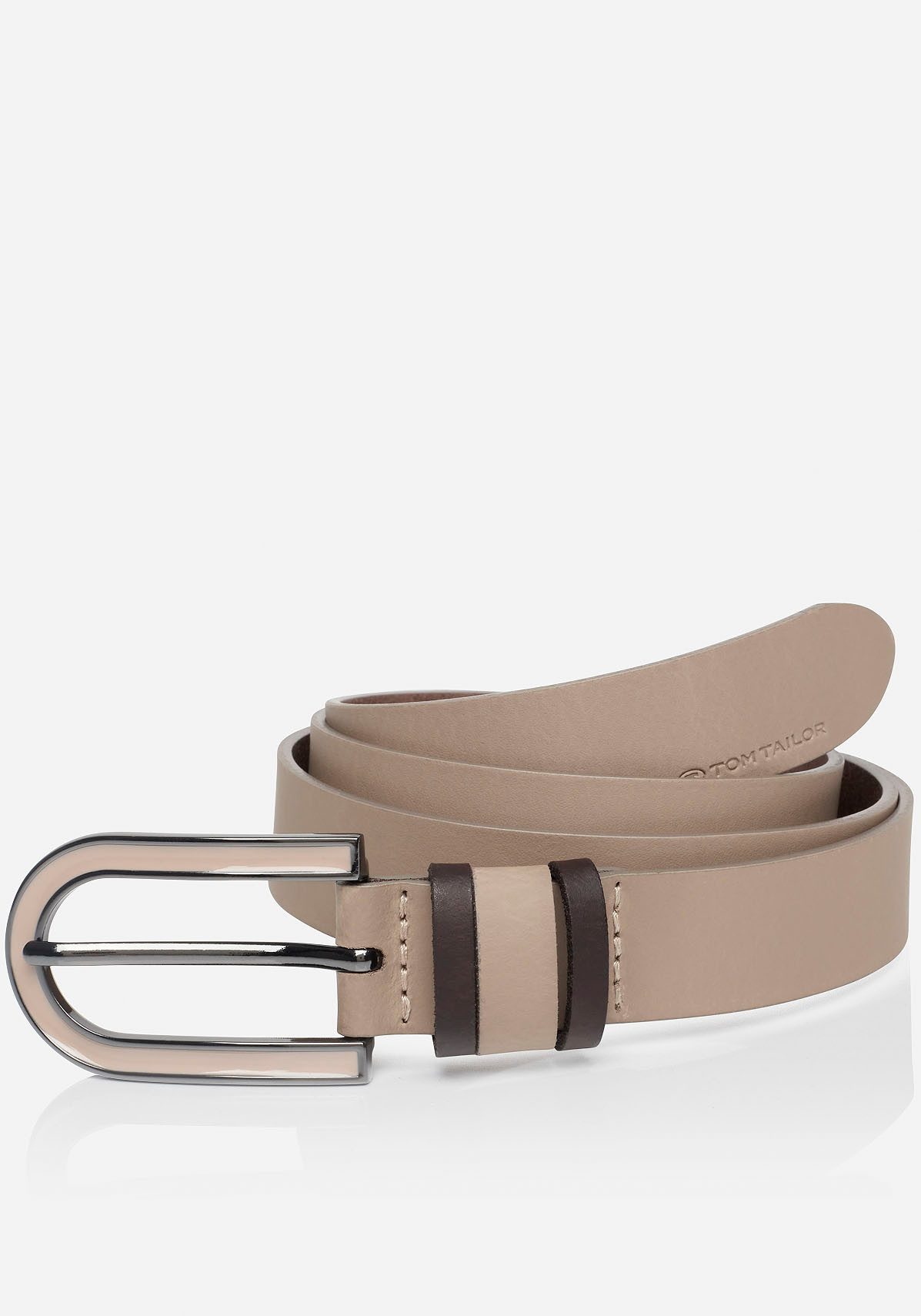 Tom Tailor Leren riem TTSHINEAD 2,5 cm brede damesriem, must-have voor lente en zomer dames brede riemen maat 75 bruin