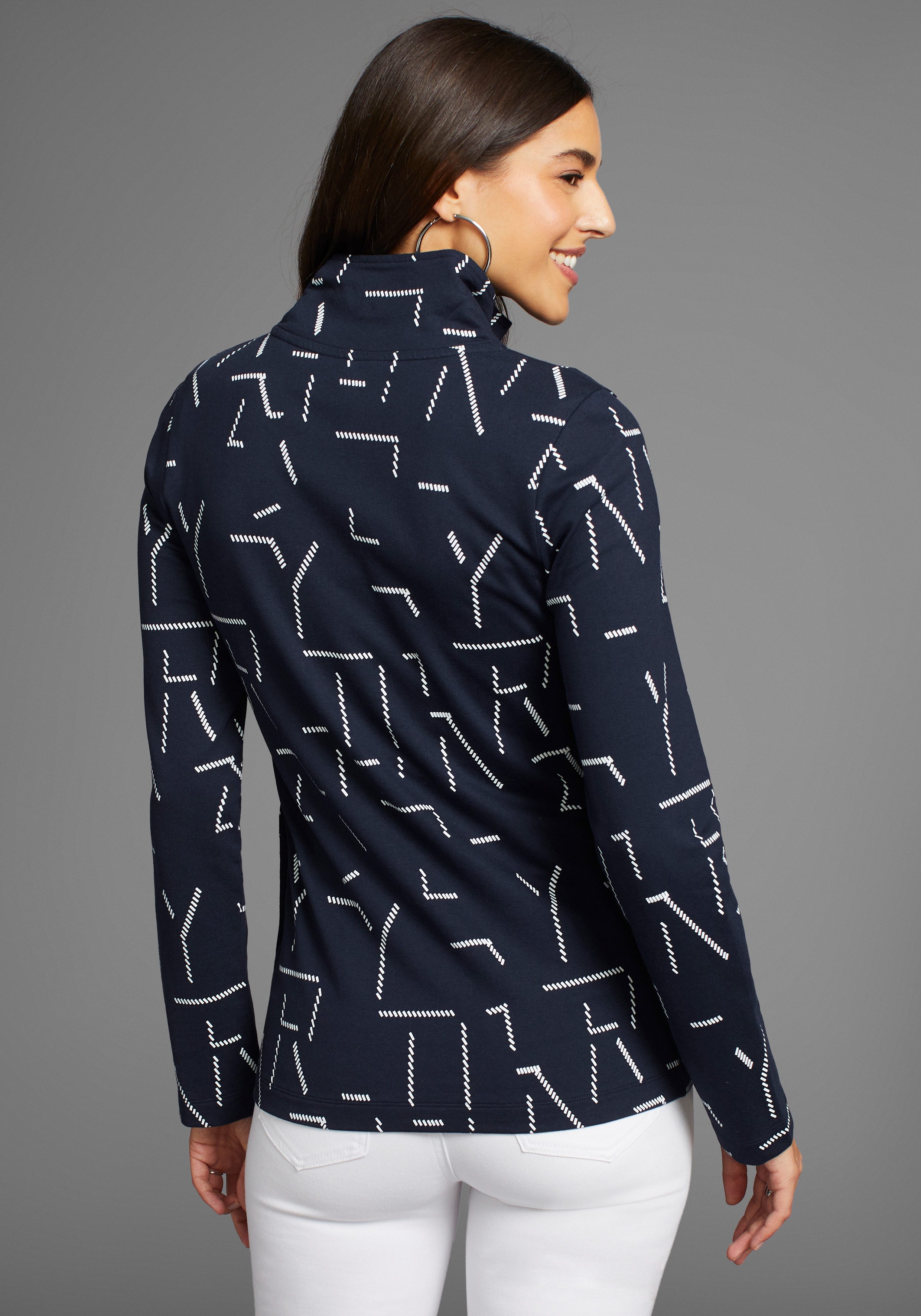 DELMAO Sweatvest met print all-over nieuwe collectie