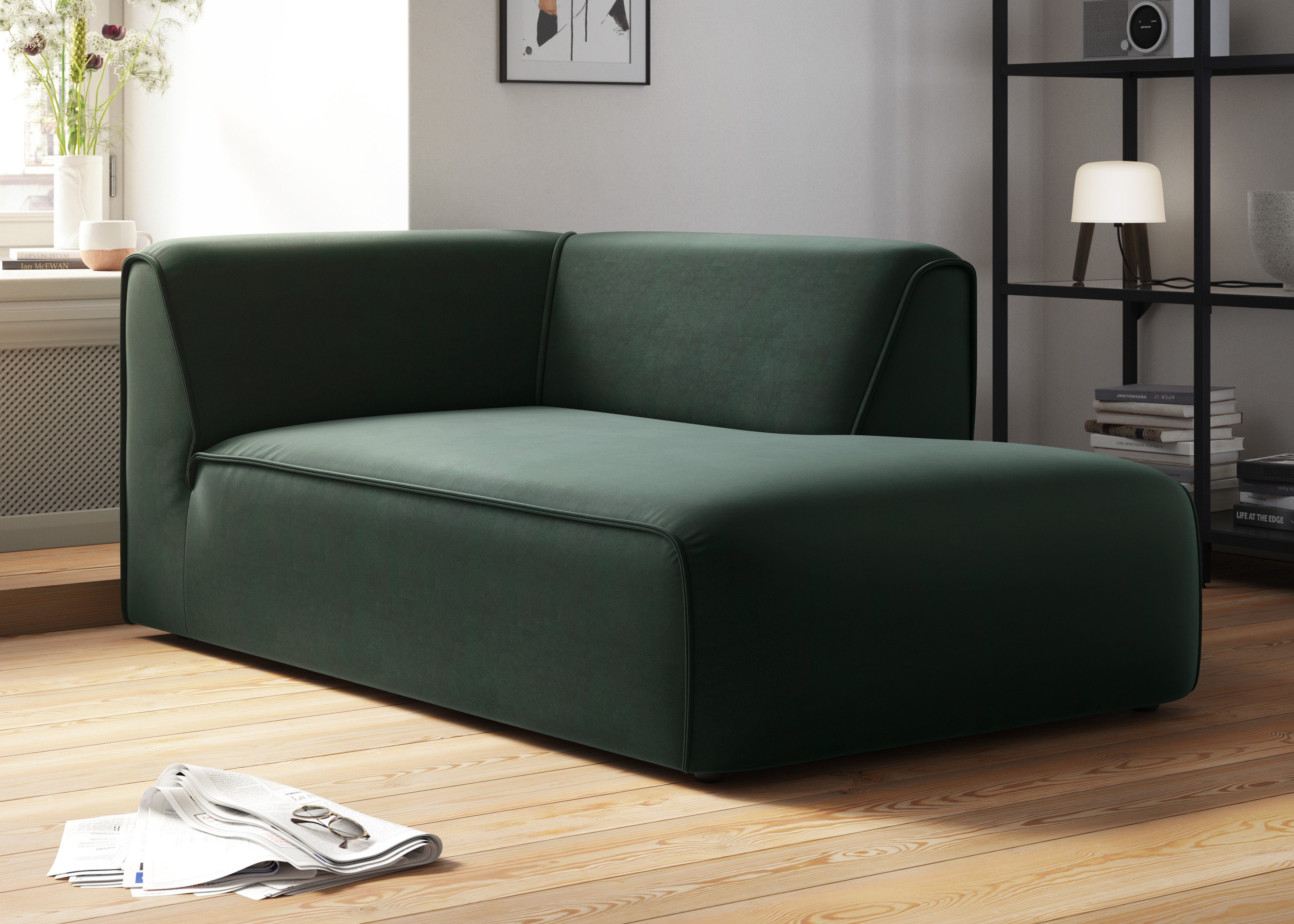 RAUM.ID Ottomane Merid chaise longue, afmetingen B/D/H: 100/162/70 cm als module of apart te gebruiken, voor individuele samenstelling