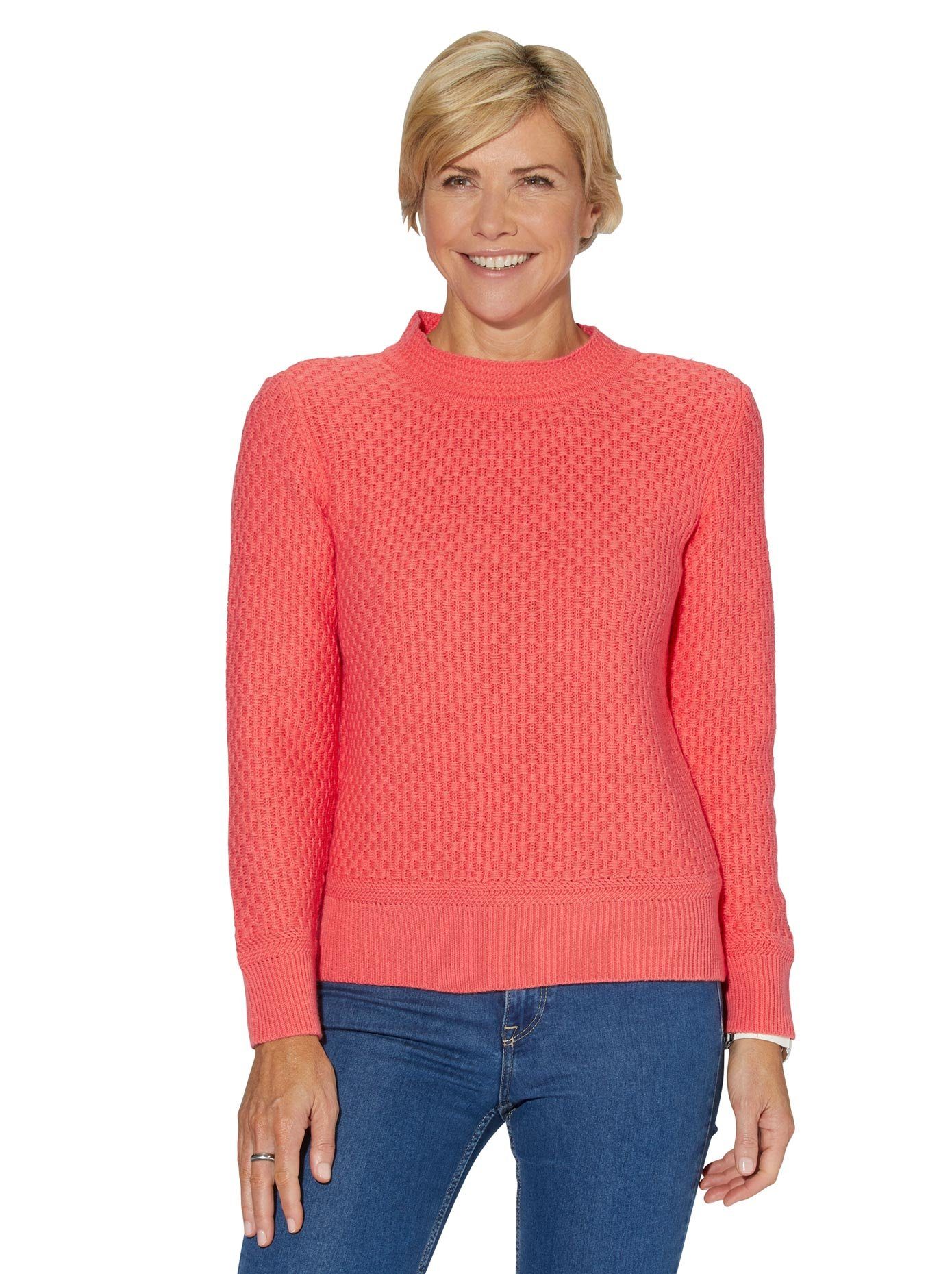 Classic Basics Trui met staande kraag Trui