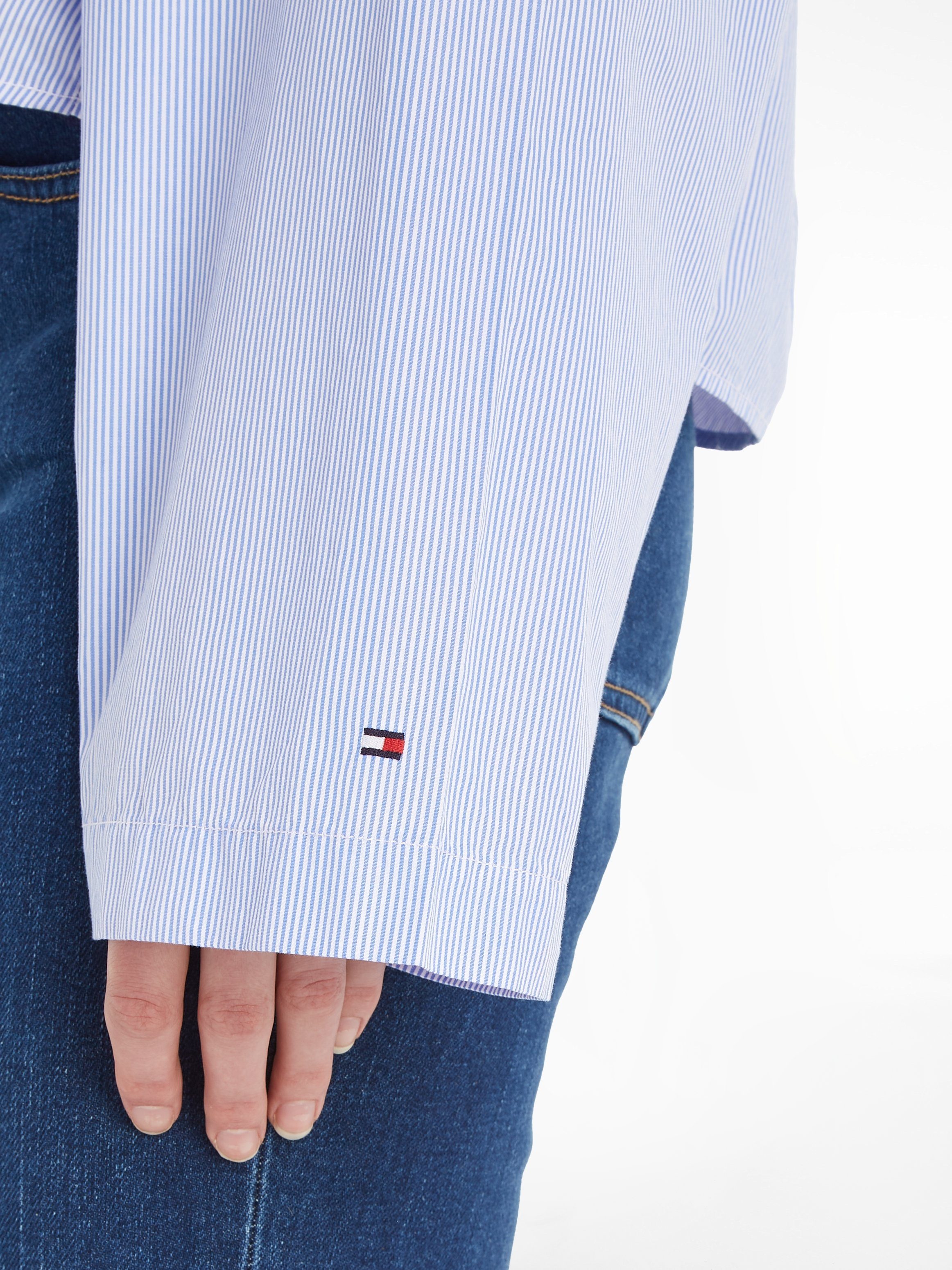 Tommy Hilfiger Overhemdblouse COTTON STP V-NECK BLOUSE