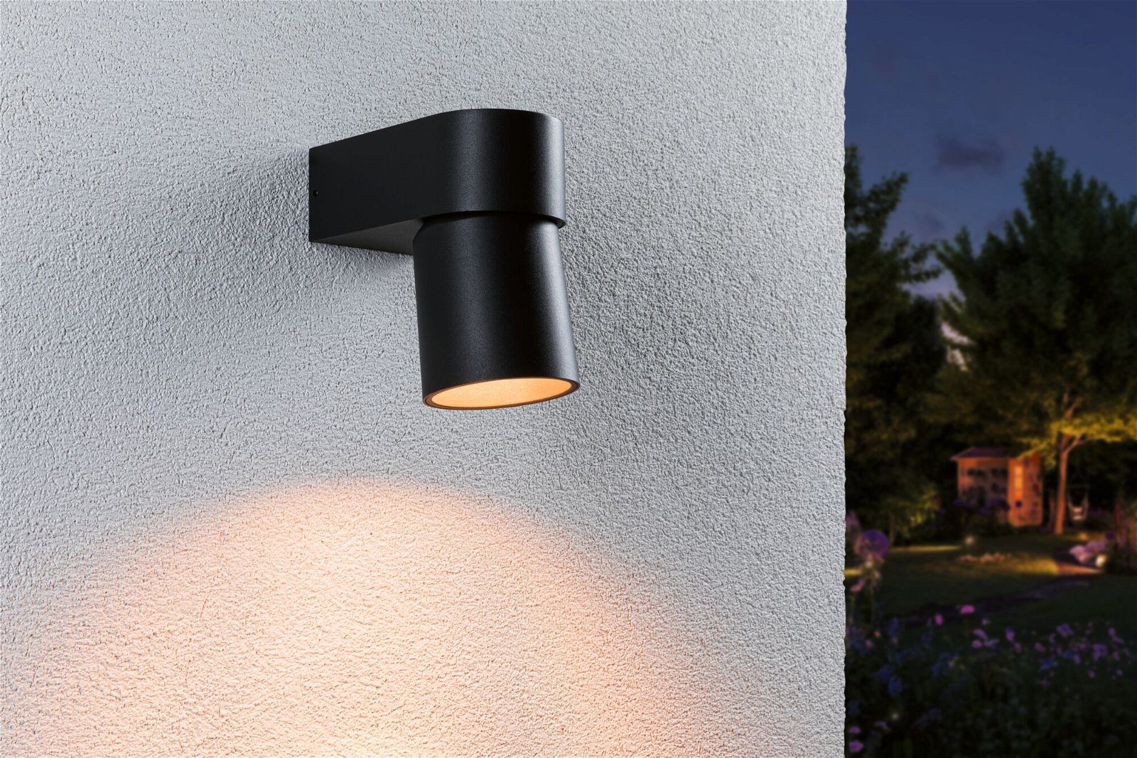 Paulmann Led-wandlamp voor buiten Kimu IP44 80mm 2200K 7,8W 500lm 230V 70° Antraciet Aluminium (1 stuk)