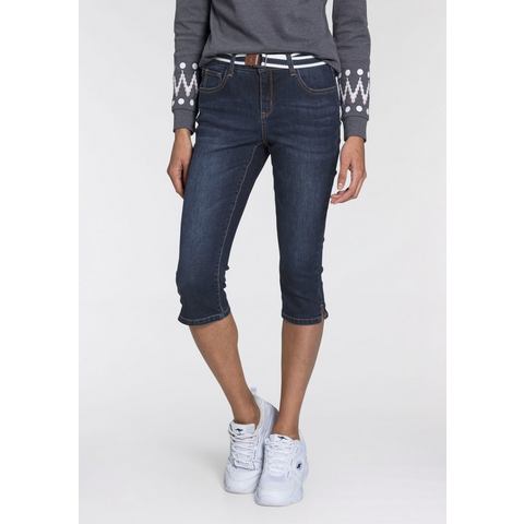 NU 20% KORTING: KangaROOS Capri jeans (set, Met een afneembare riem)