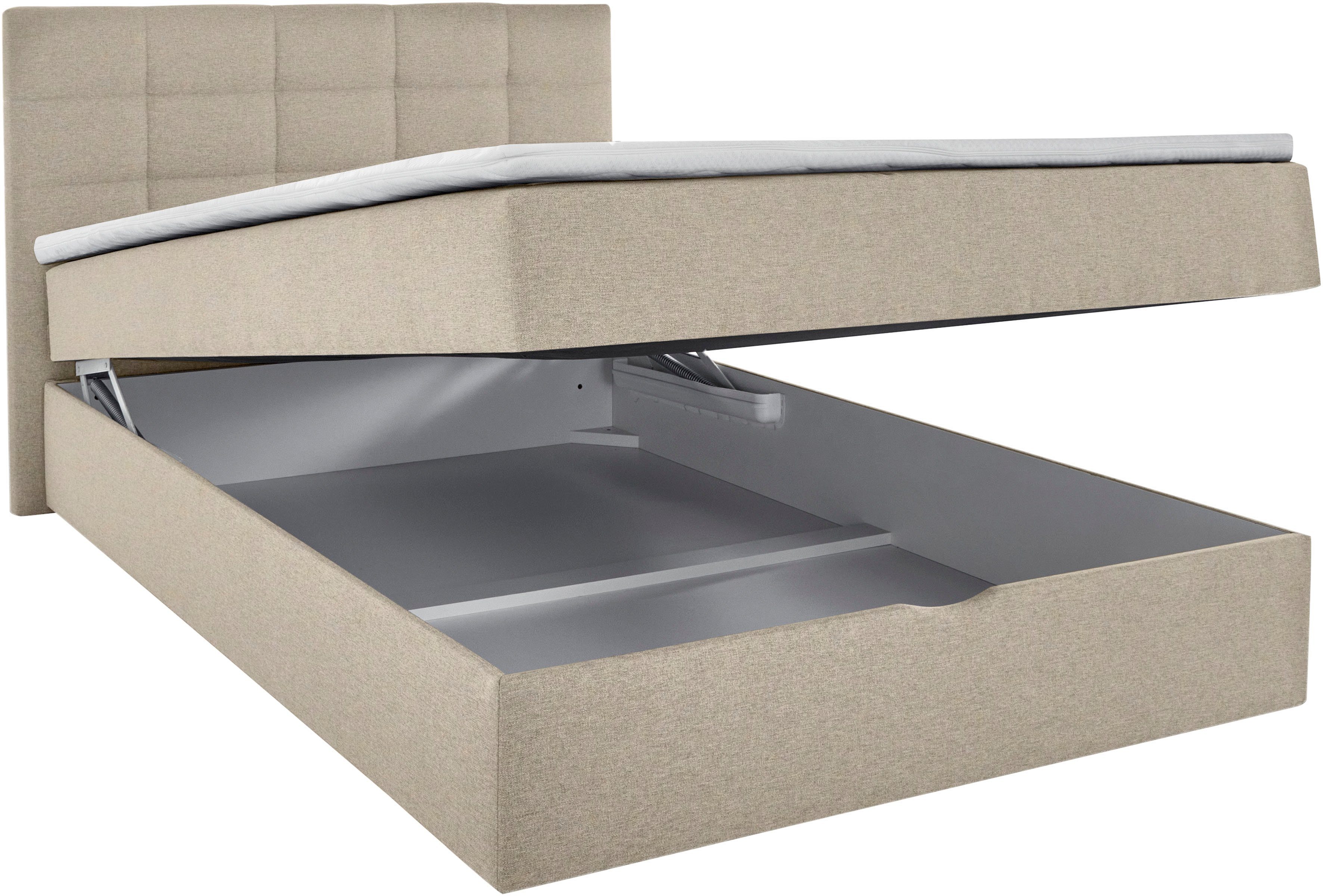 INOSIGN Boxspring OVALO optioneel met bedbox, verkrijgbaar in h2, h3 & h4