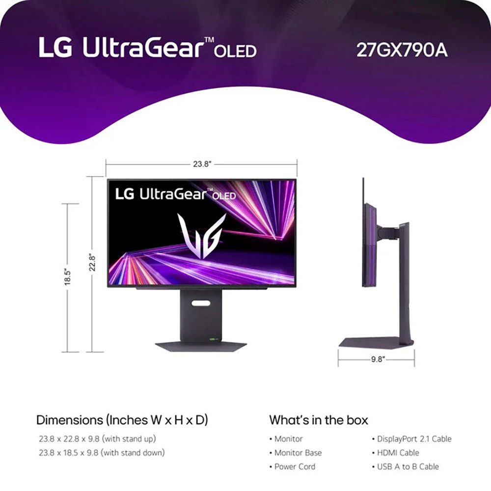 LG OLED-monitor 27GX790A, 67 cm / 27", QHD