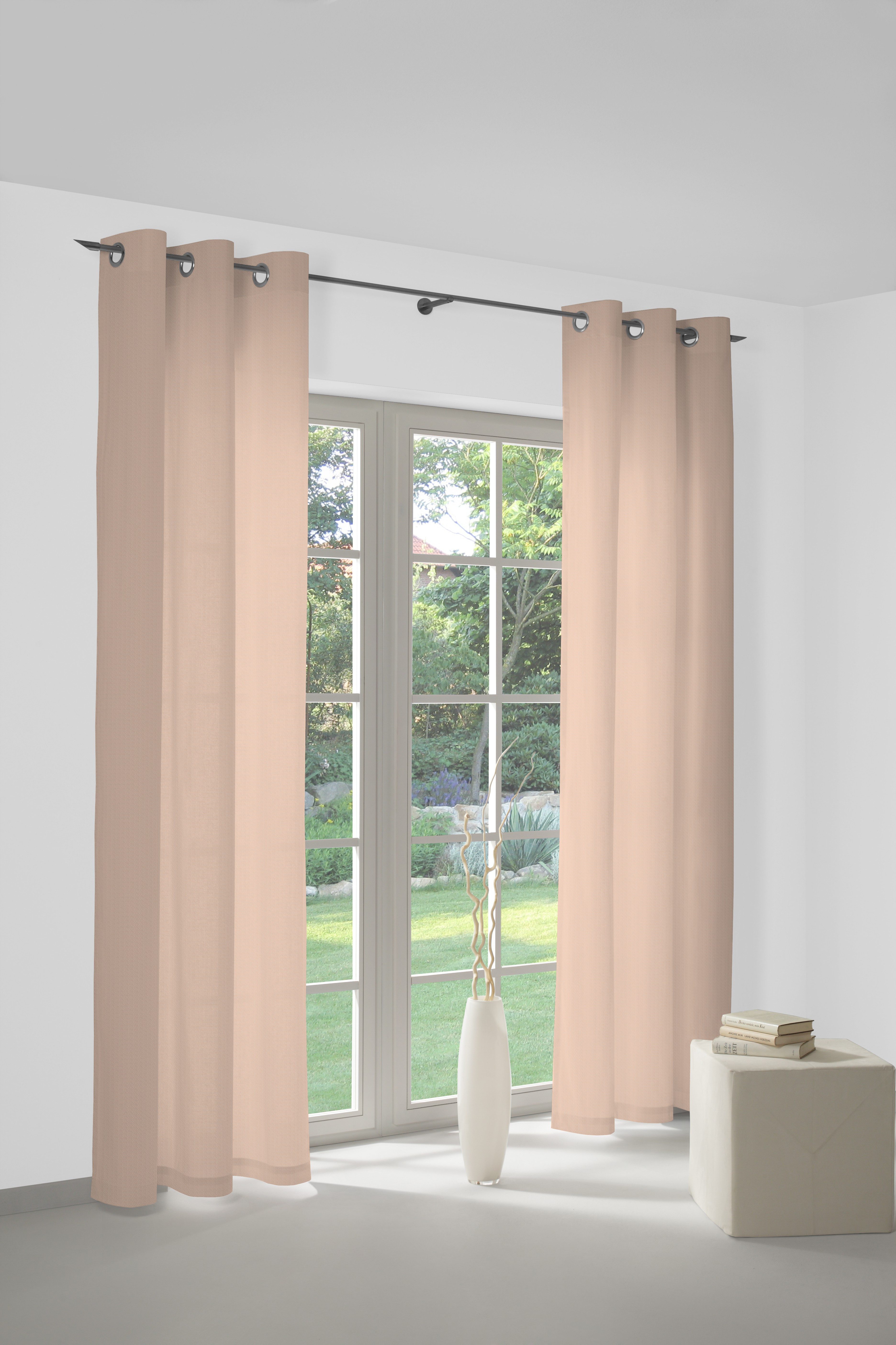 Wirth Gordijn Neveres (1 stuk) kant & klaar gordijnen maat 135 cm x 145 cm beige