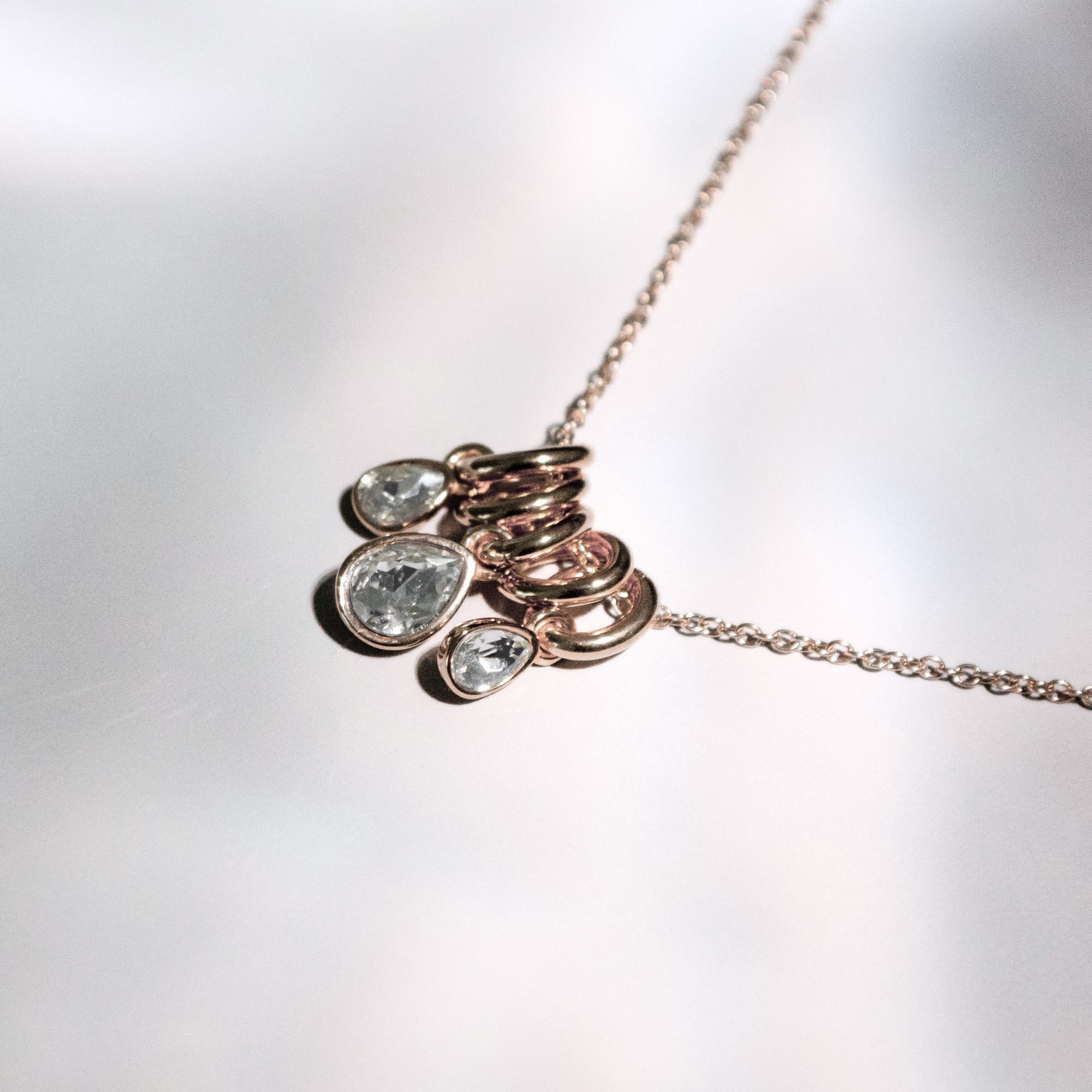 MUSTANG Ketting met hanger Sieraad Geschenk Roestvrijstalen Ketting Like Diamonds Druppels