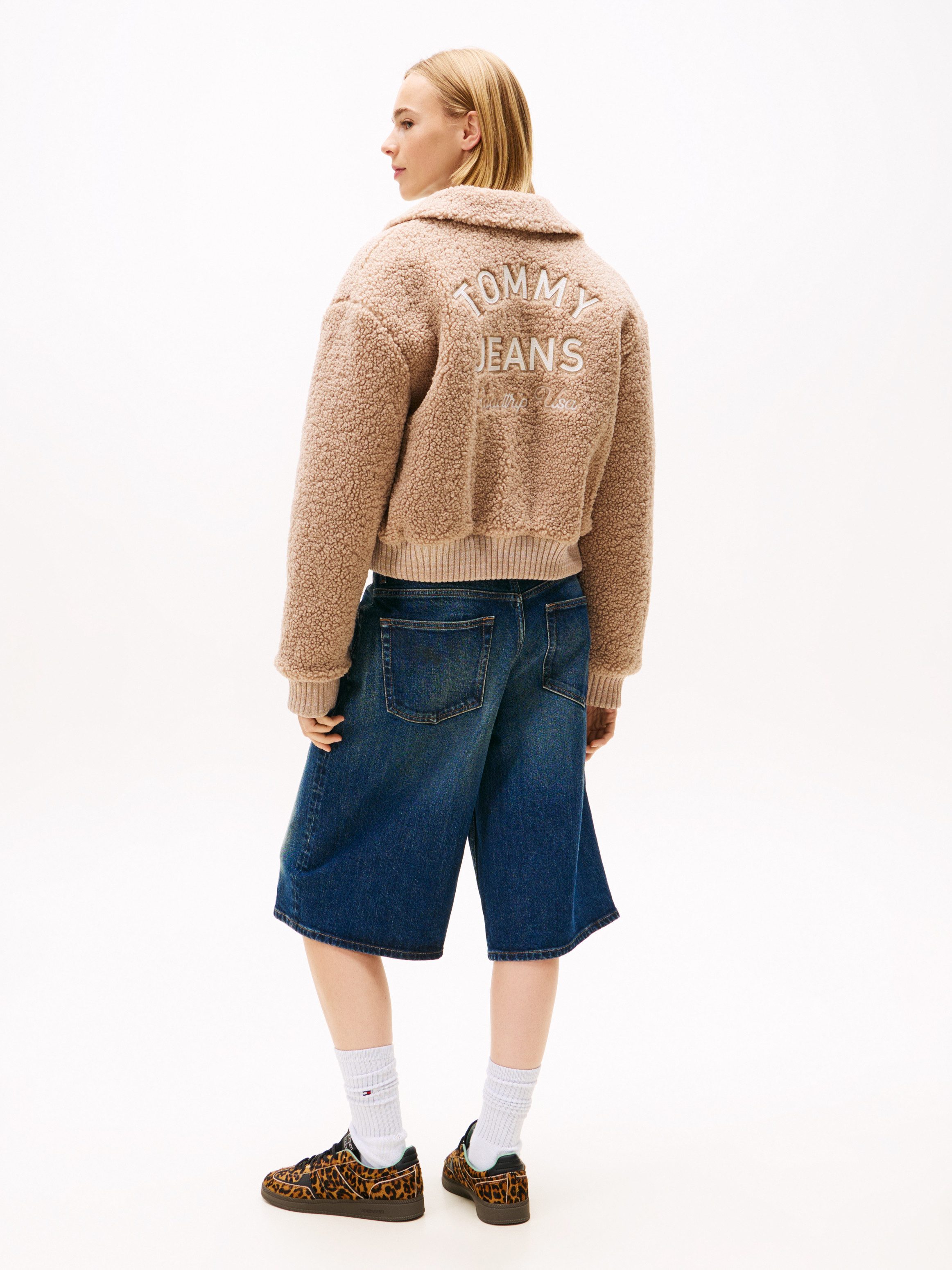 TOMMY JEANS Pluchen jack TJW TEDDY VARSITY BOMBER