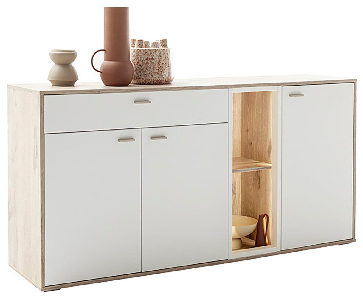 MCA furniture Dressoir SANTERNO met 3 deuren, 1 lade, gedempt, 2 vakken, breedte 168 cm