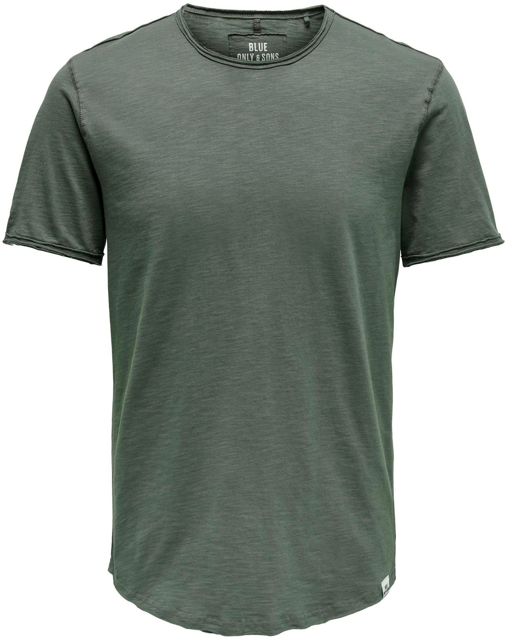 ONLY & SONS Shirt met ronde hals ONSBENNE LONGY SS TEE NF 7822 NOOS