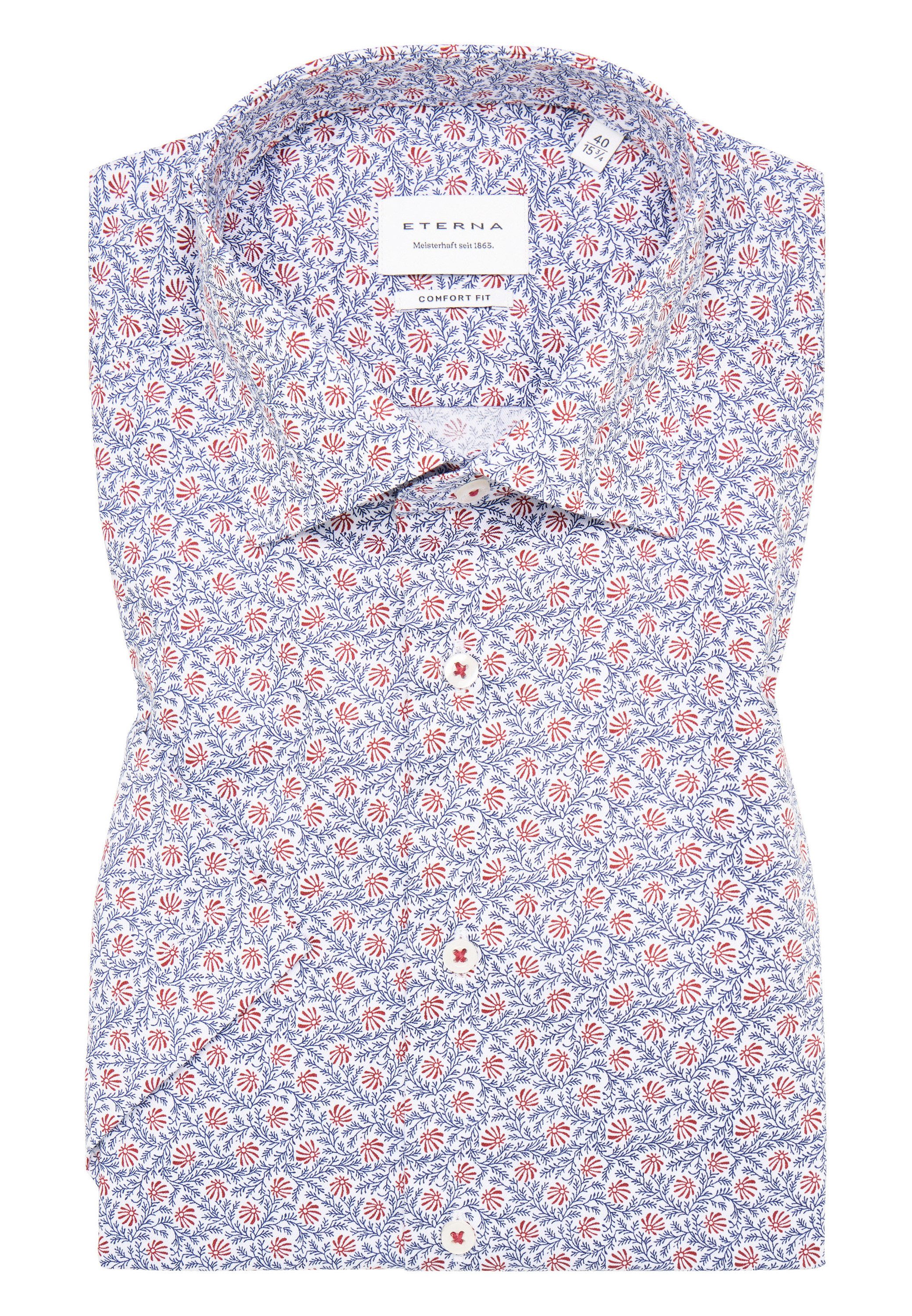 Eterna Overhemd met korte mouwen Comfort fit NON IRON (strijkvrij)