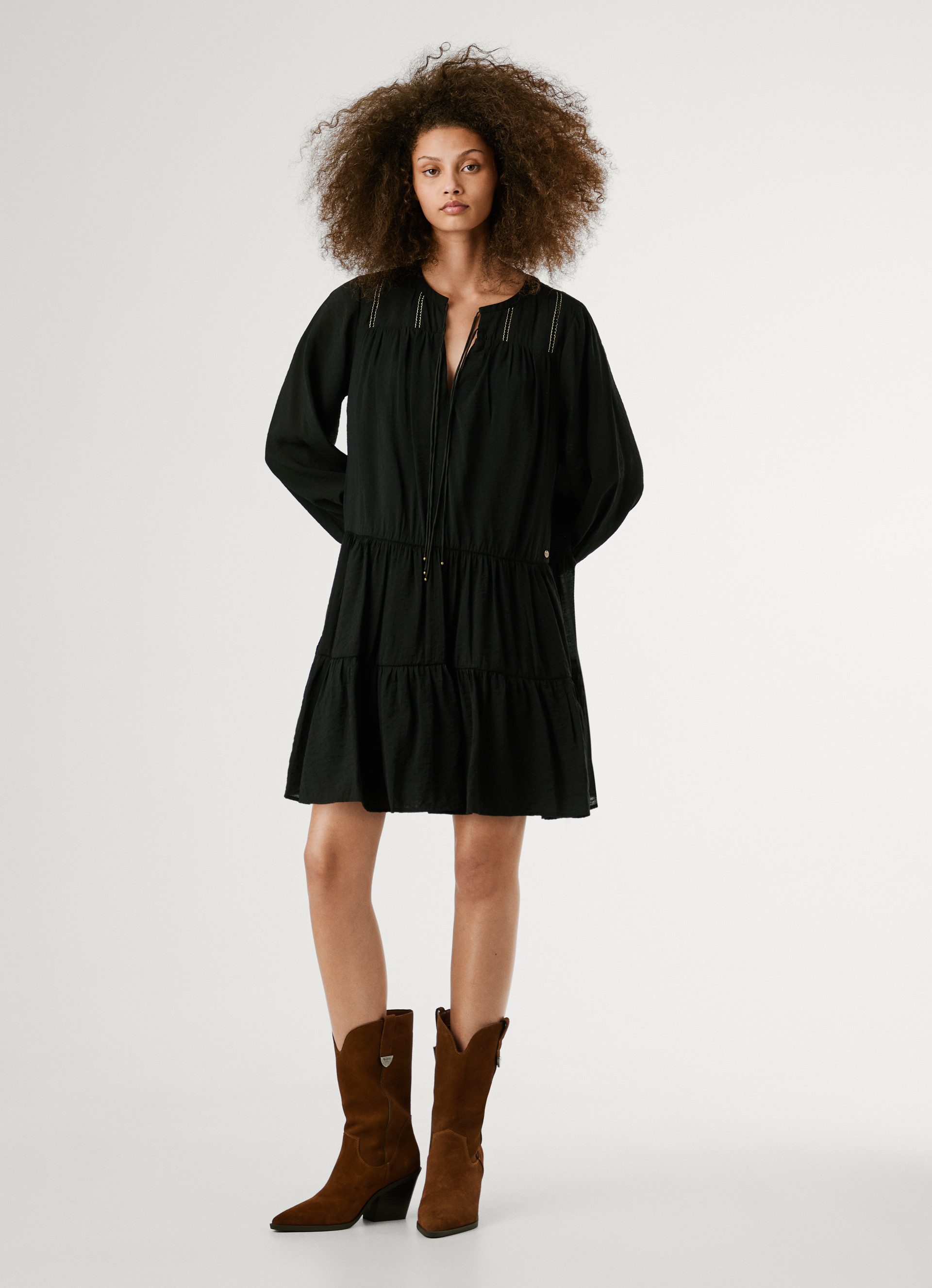 Pepe Jeans Tuniekjurk PAULE DRESS met gelaagde snit