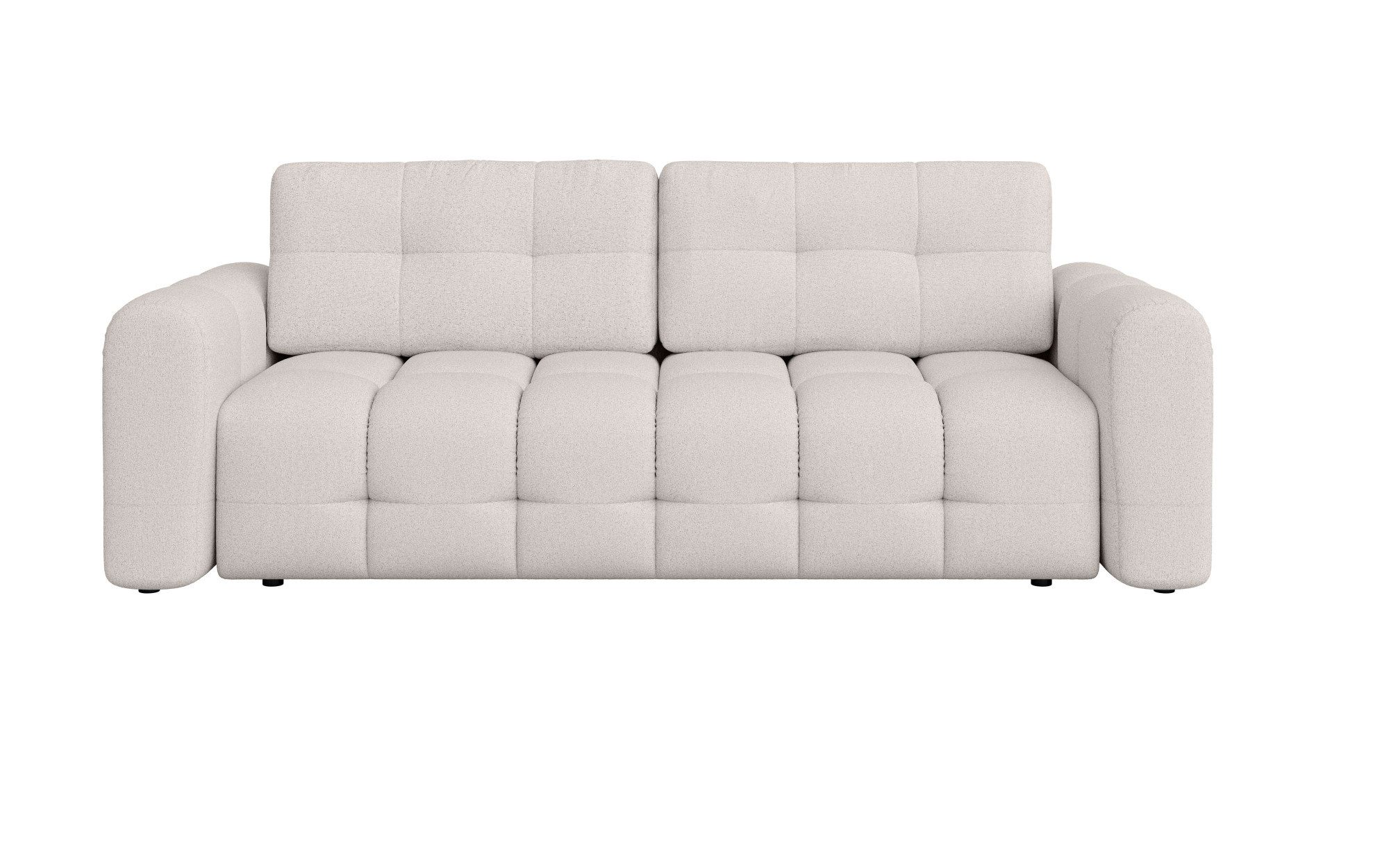 INOSIGN 3-zitsbank Manilla, optioneel met bedfunctie, B/D/H 265/117/91 cm met golfondersteuning, in verschillende materialen en kleuren
