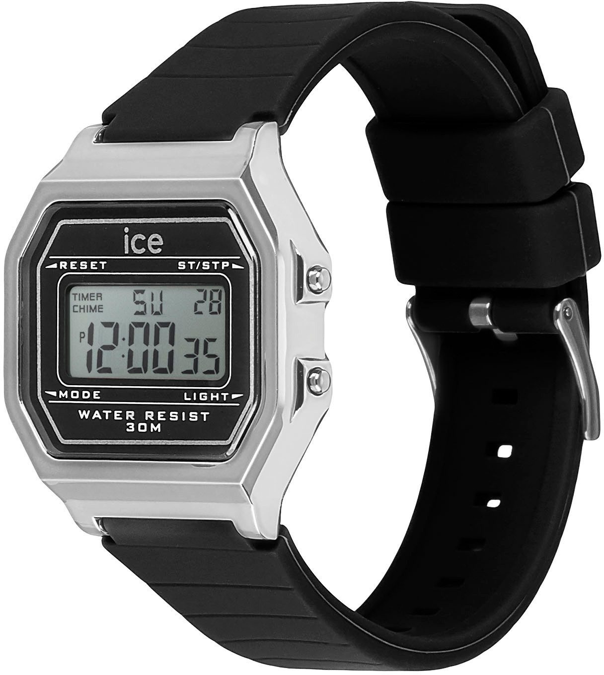 ice-watch Chronograaf ICE digit retro - Small Armbandhorloge, quartz, dameshorloge, siliconen armband, datum