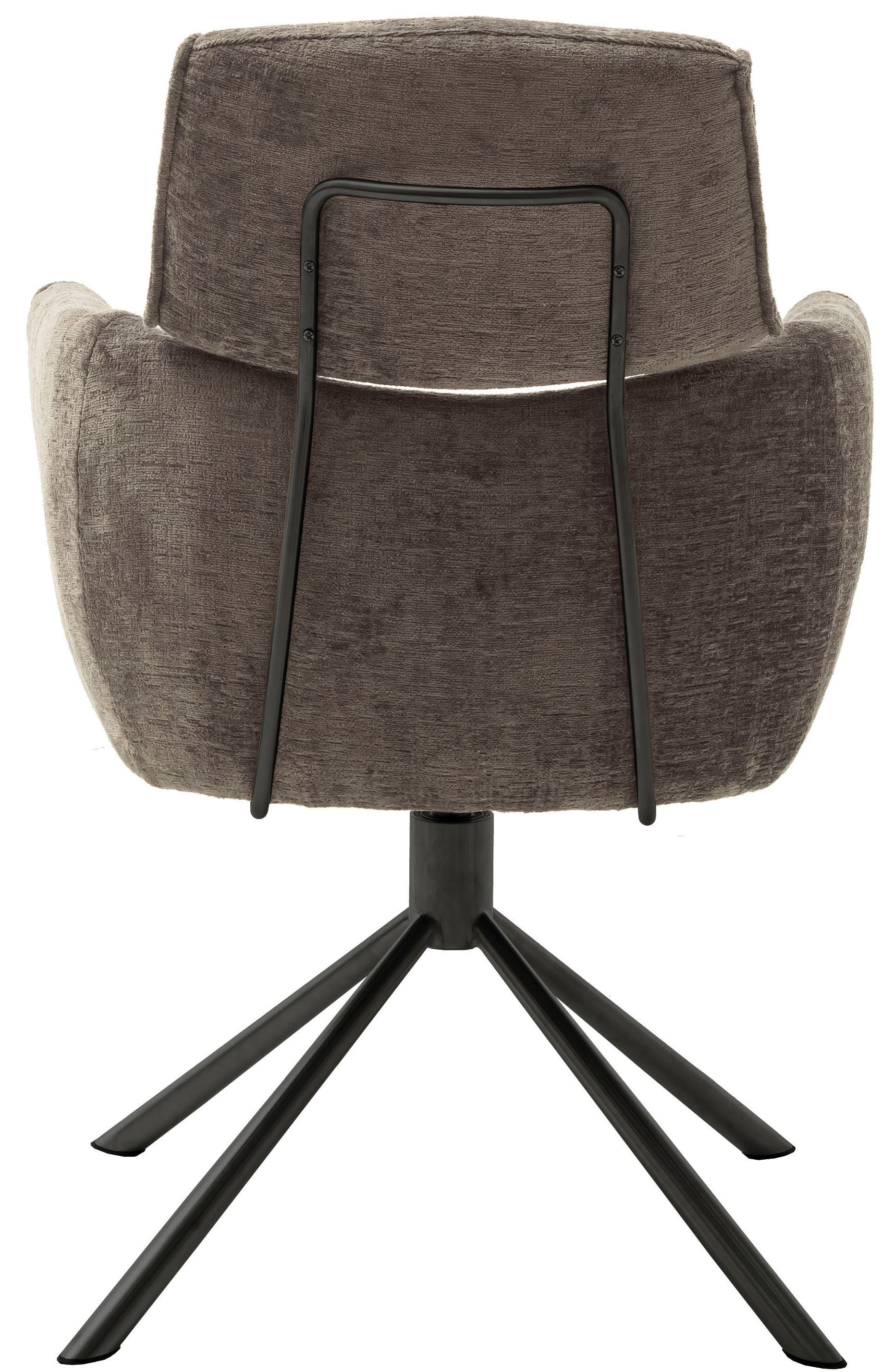 MCA furniture Eetkamerstoel Quebec (2-set), 360° draaibaar, pocketvering, zithoogte ca. 51 cm (set, 2 stuks)