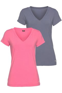 h.i.s functioneel shirt activewear (set van 2) blauw