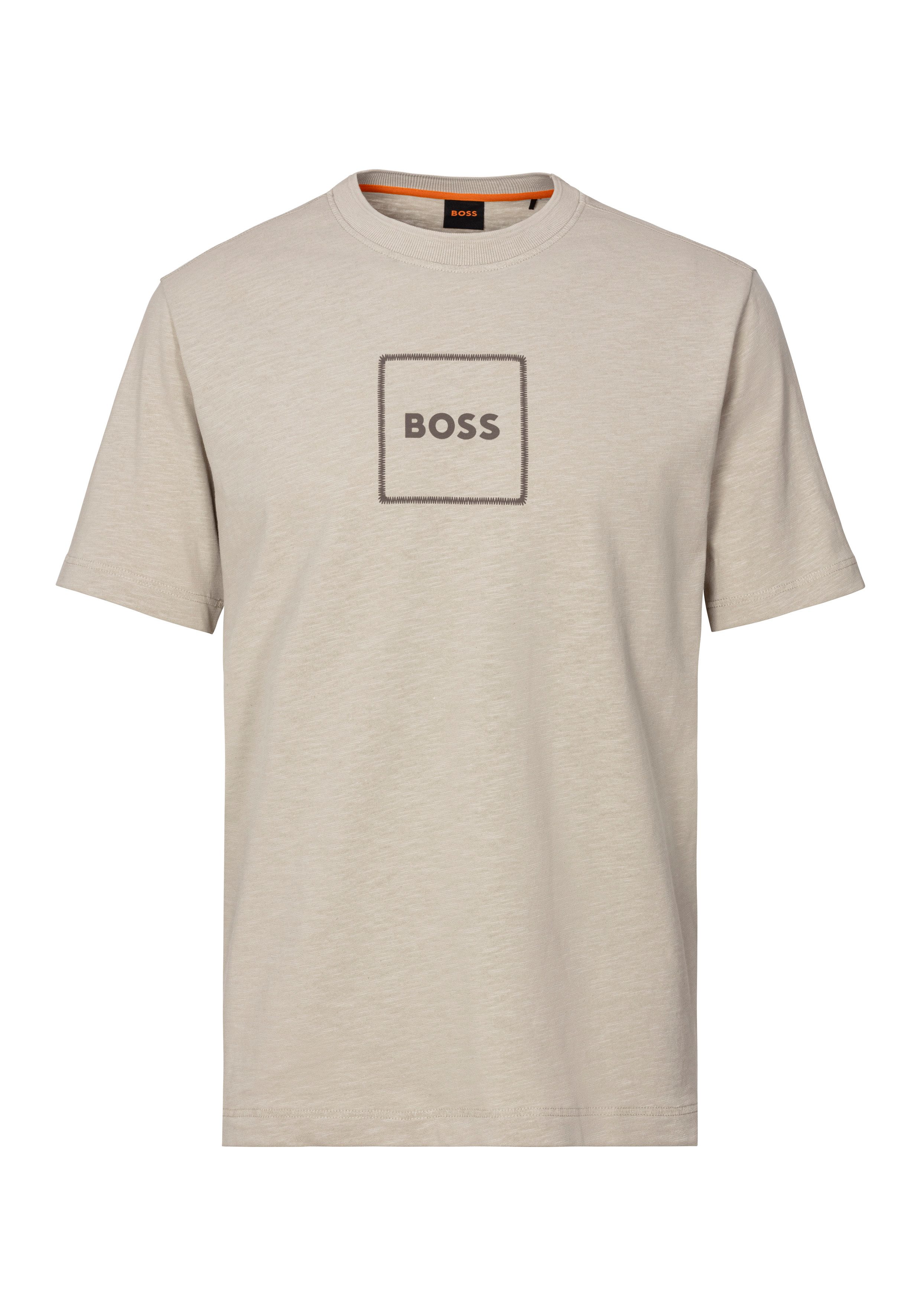 Boss Orange T-shirt Te linenlogo met boss-opdruk