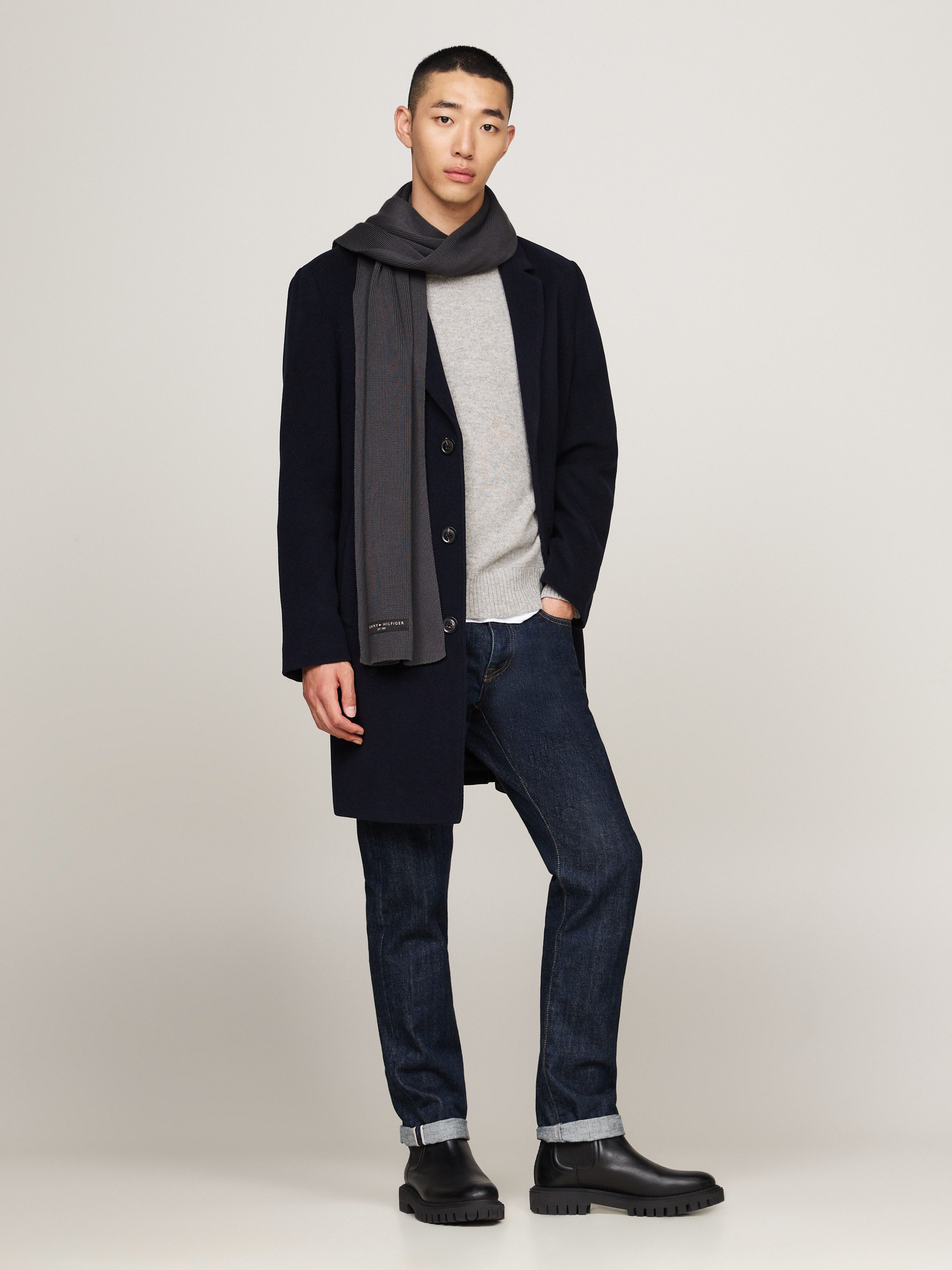 Tommy Hilfiger Gebreide sjaal TH FOUNDATION COTTON SCARF