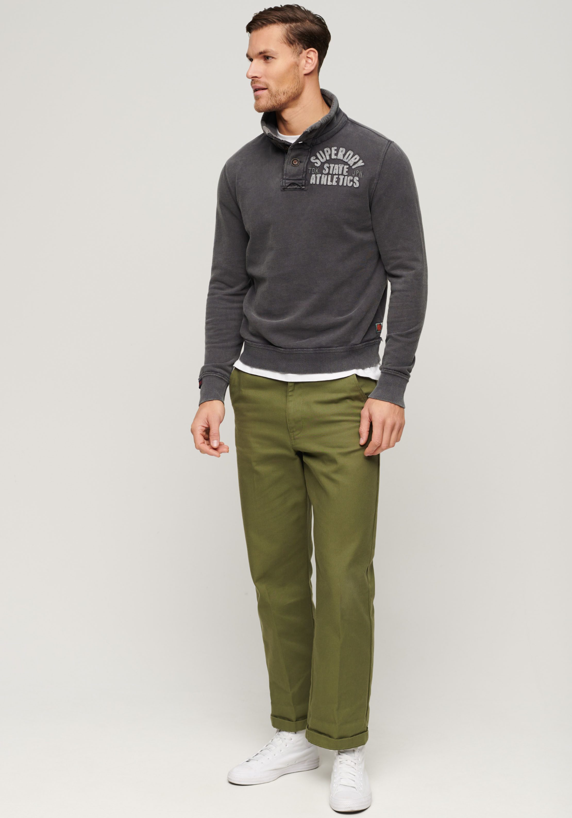 Superdry Sweatshirt Vintage Athletic Henley Jumper