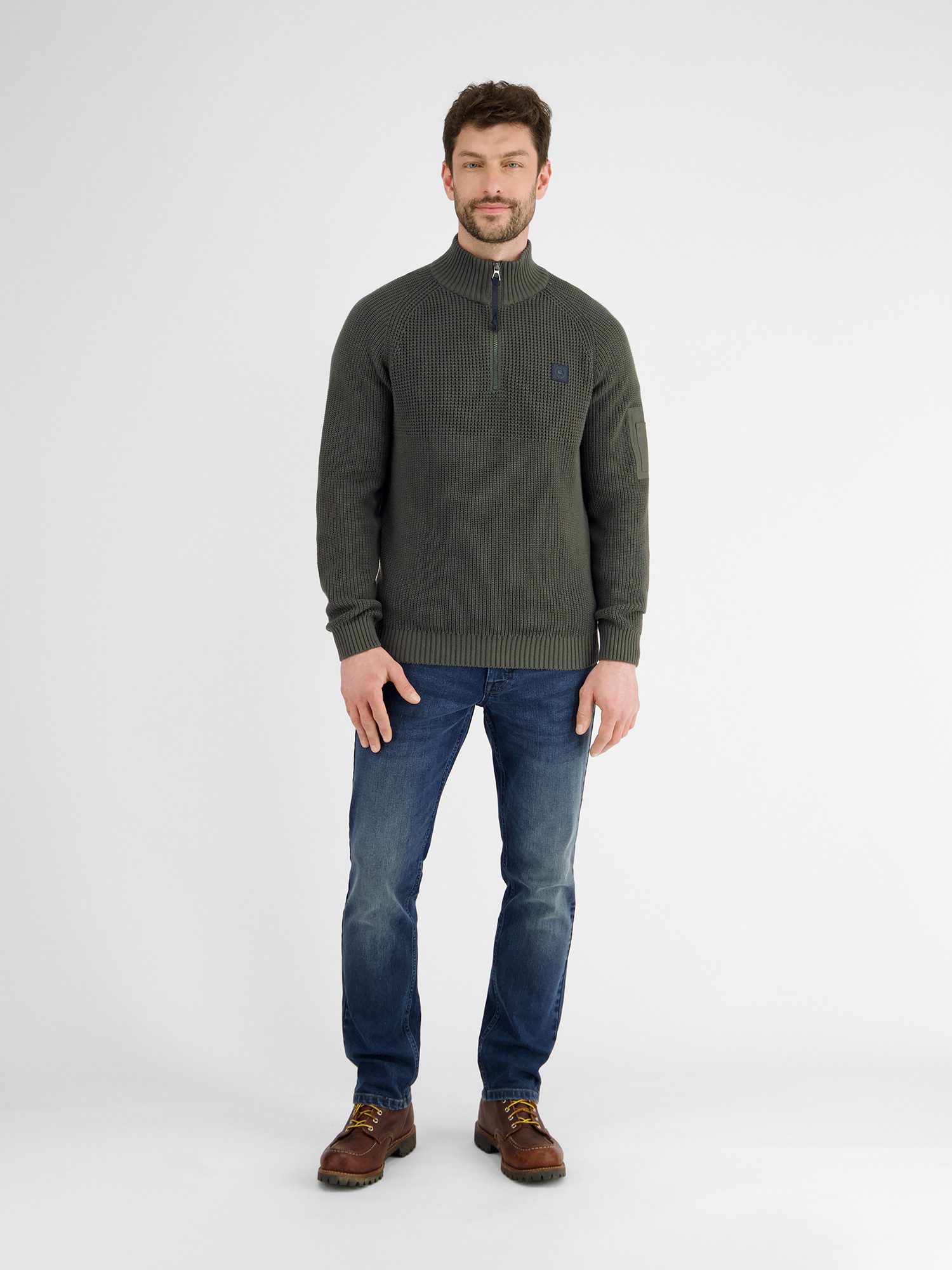 Lerros Schipperstrui LERROS Heren gebreide troyer, grof geribbeld