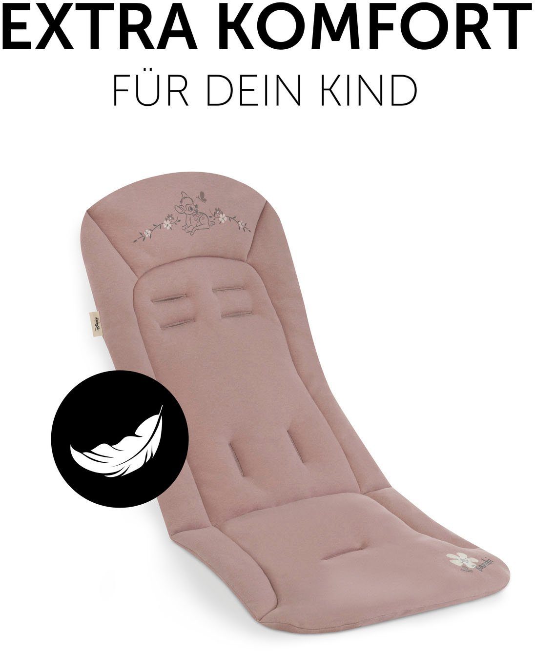 Hauck Zitkussen voor kinderwagens Seat Liner, Bambi Rose