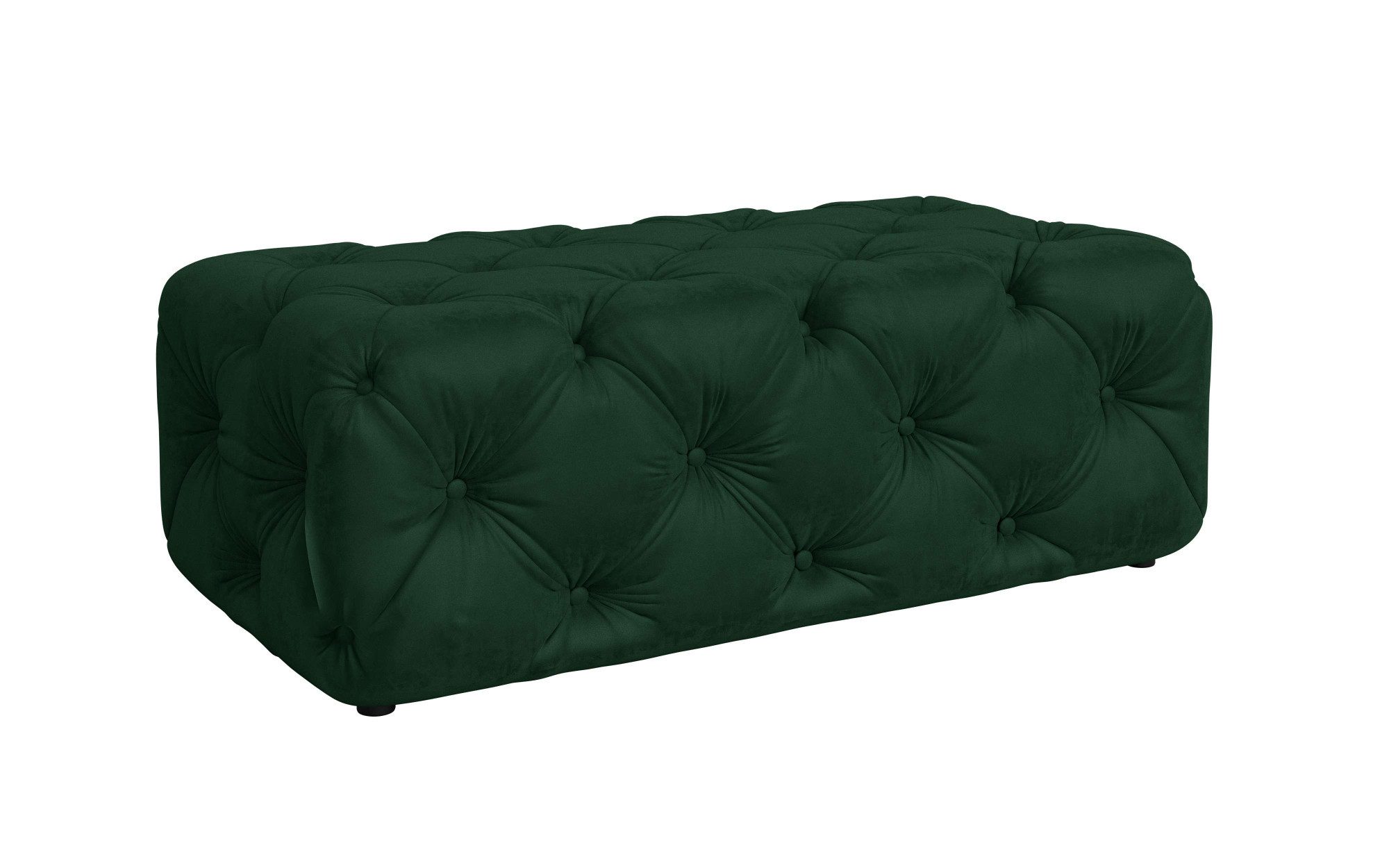 Places of Style Hocker FOLLINA Beklede poef met klassieke Chesterfield-knopafwerking