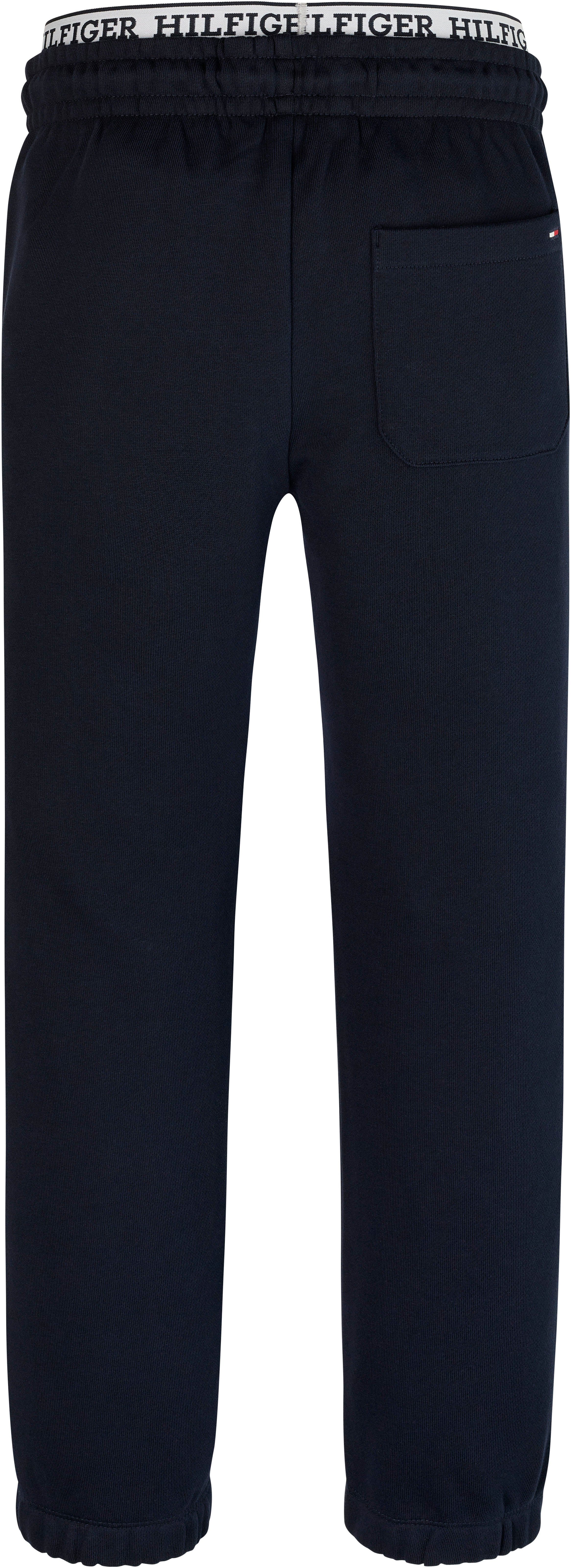 Tommy Hilfiger Sweatbroek CREST LOGO SWEATPANTS met logo-opschrift bij de band
