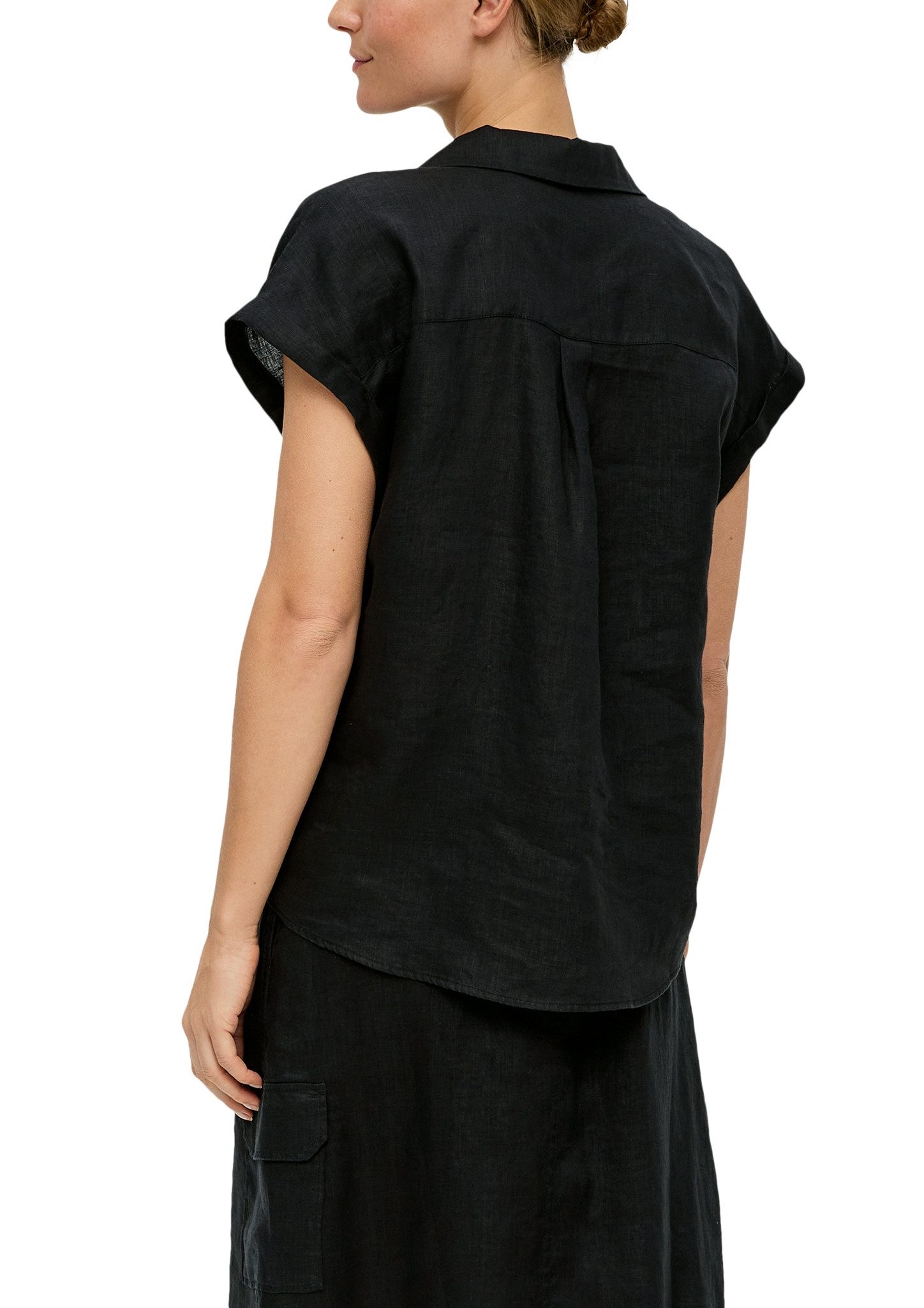 s.Oliver Blouse met korte mouwen van linnen