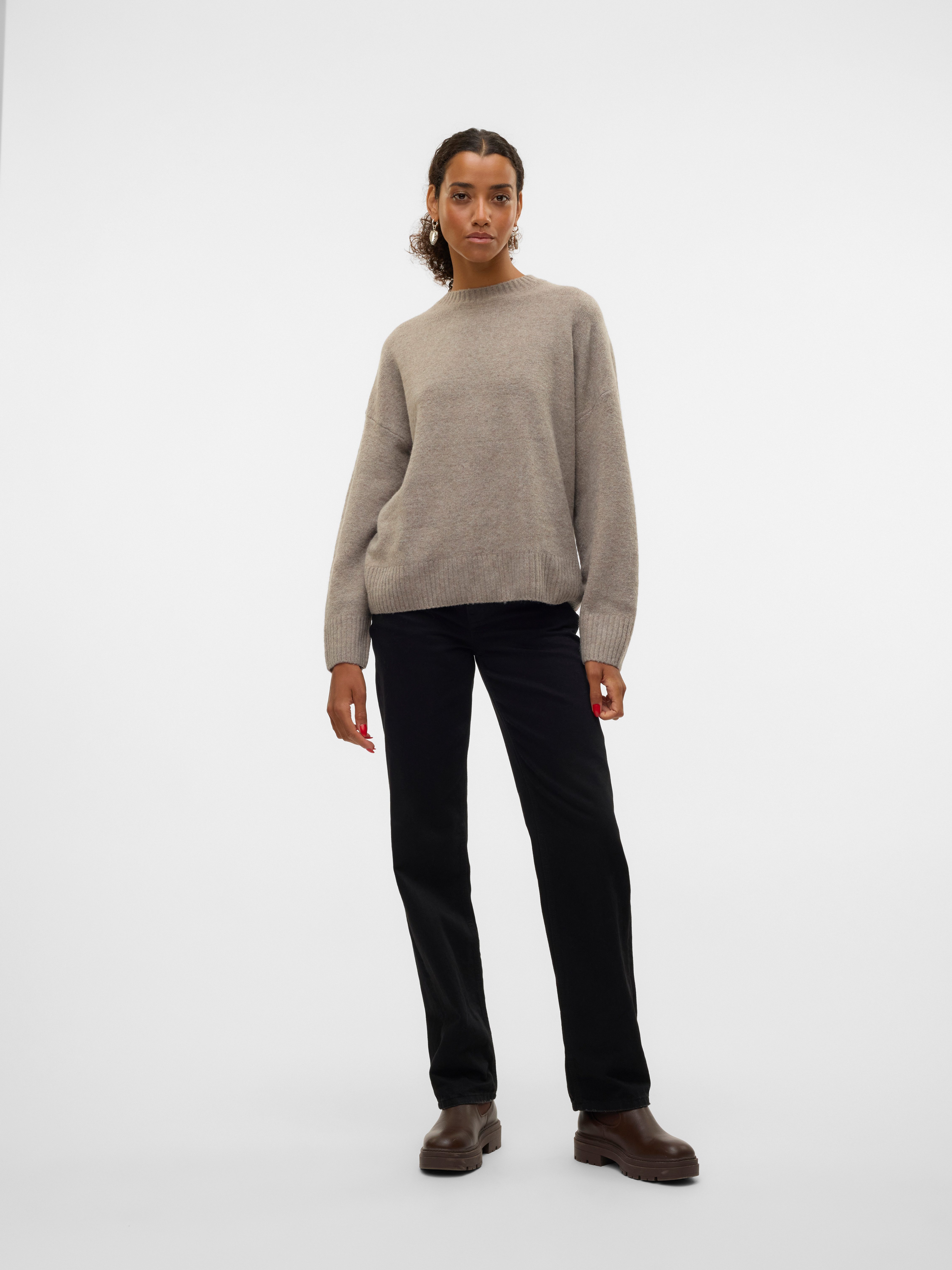 Vero Moda Gebreide trui VMBOOM LS O-NECK PULLOVER GA NOOS