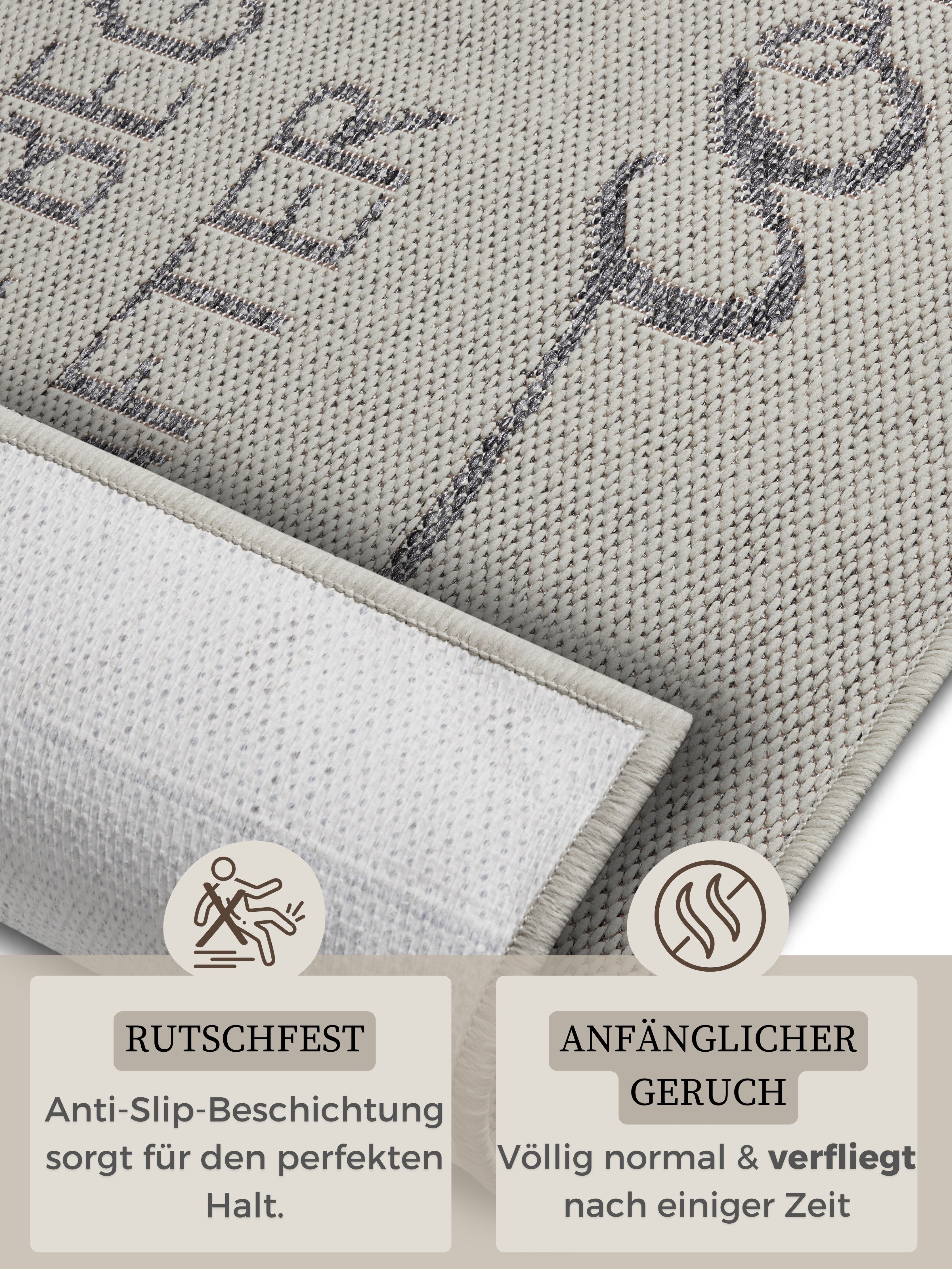 HANSE Home Keukenloper Life Begins After Coffee Loper, antislip, keukenkleed, keuken, vloerkleed, gemakkelijk in onderhoud